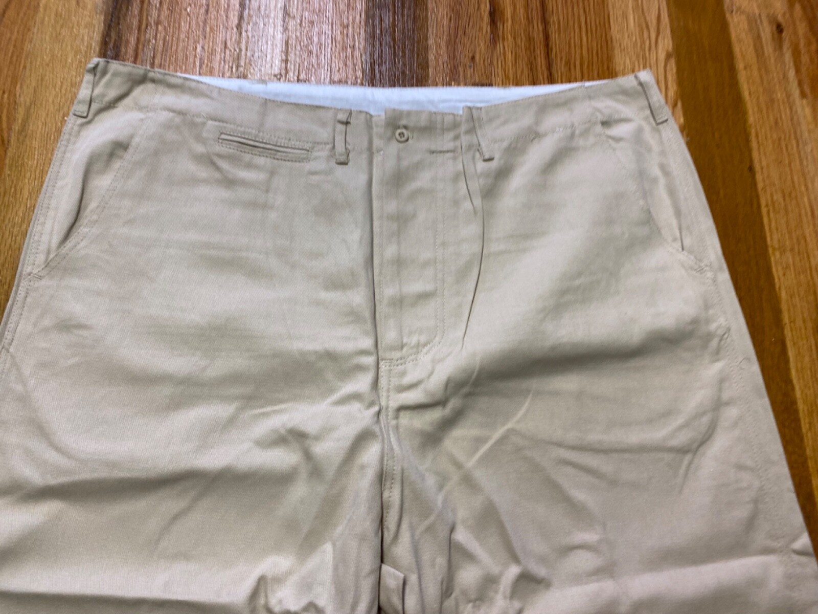 WWII US NAVY OFFICER NCO COMBAT "KHAKIS" SUMMER FIELD TROUSERS-SMALL 32 WAIST