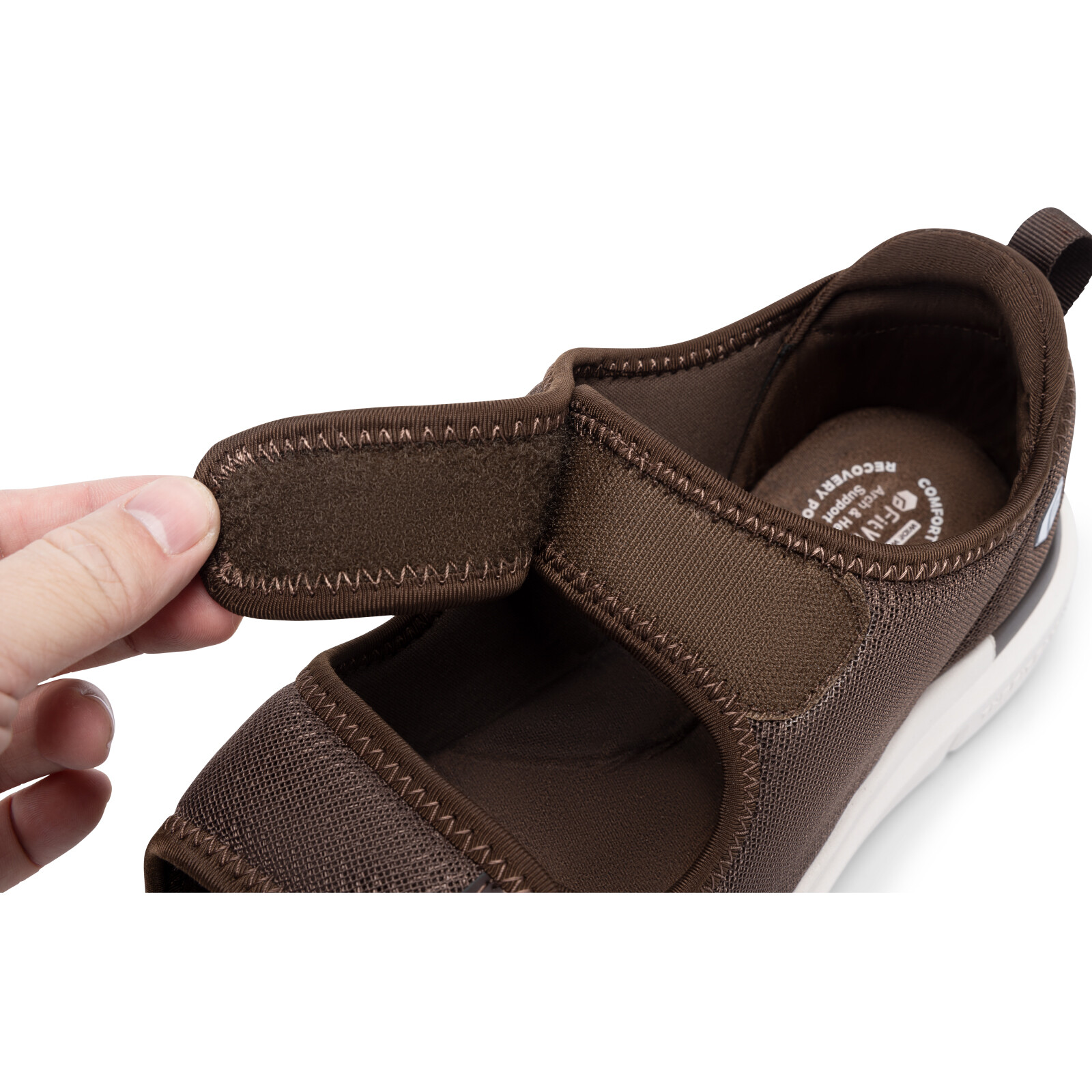 FitVille Mens Diabetic Sandals Casual Comfort Outdoor Sport Adjustable Shoes