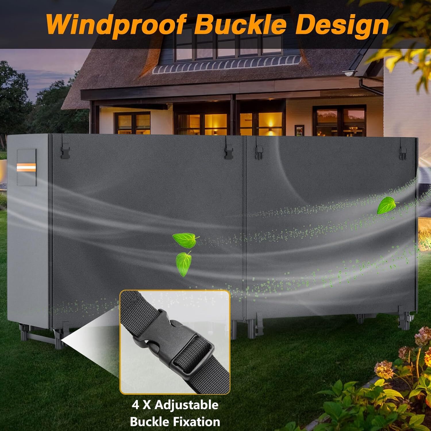 1x 8ft Firewood Log Rack Cover for Waterproof Wood Storage Holder Outdoor 420D