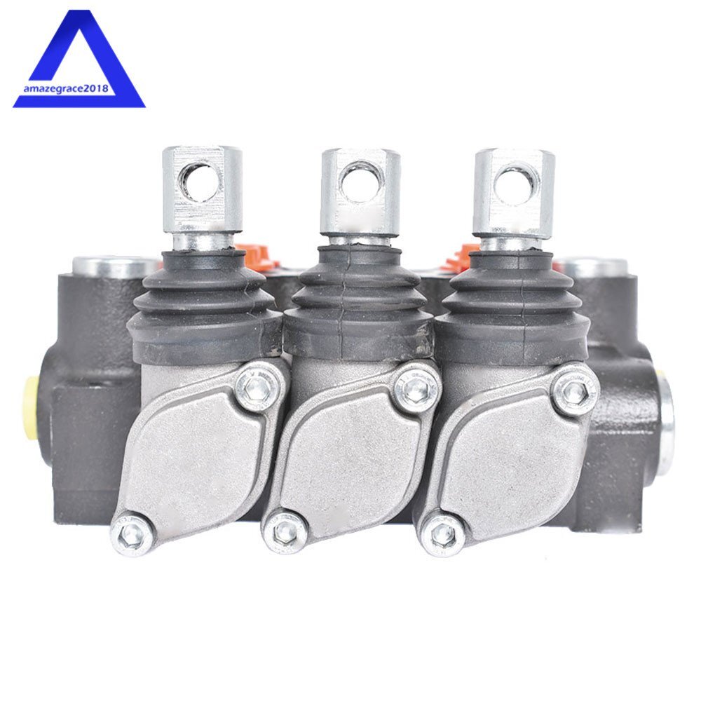 3 Spool Hydraulic Directional Control Valve 11GPM Double Acting Adjustable