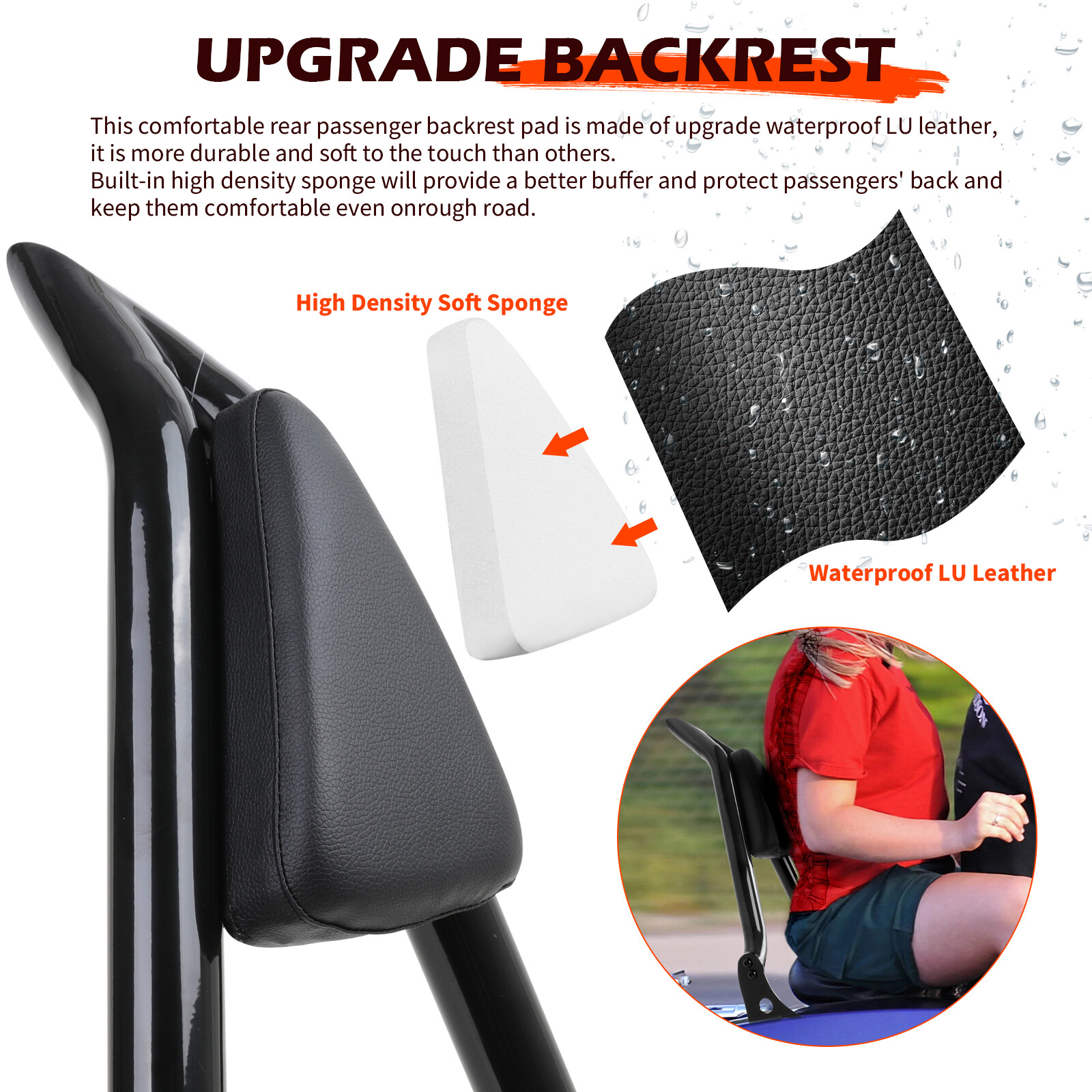 22" Sissy Bar Backrest & Stealth Luggage Rack For Harley Street Road Glide King