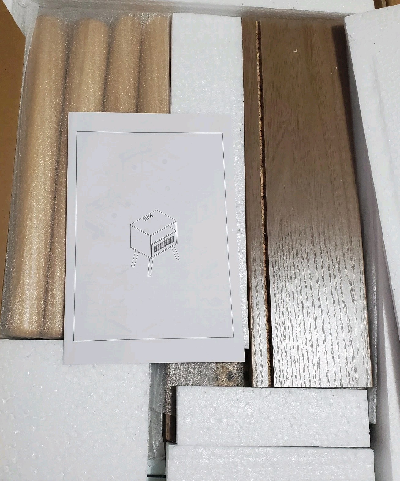 2 New Modern Rattan Nightstand Side Table Bedroom Living Room Small Spaces