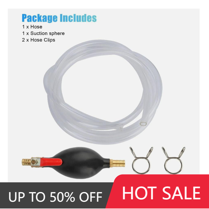 New Siphone Hose Gas Transfer Pump Gasoline Oil Water Fuel Transfer Hand Pump