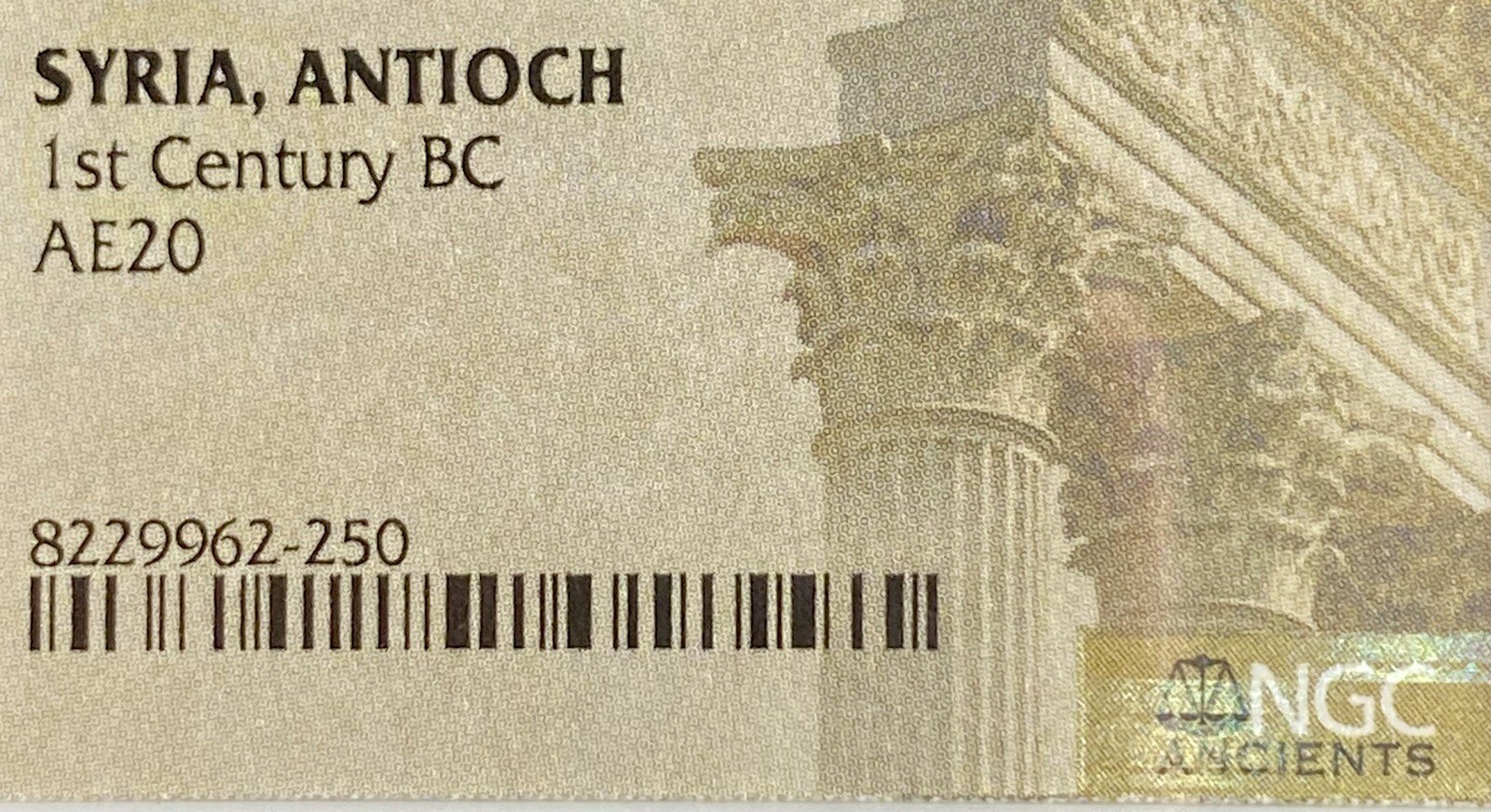 NGC Ancient Greek Coin Genuine 39BC-38BC Zeus Seated Antioch Under Roman Rule