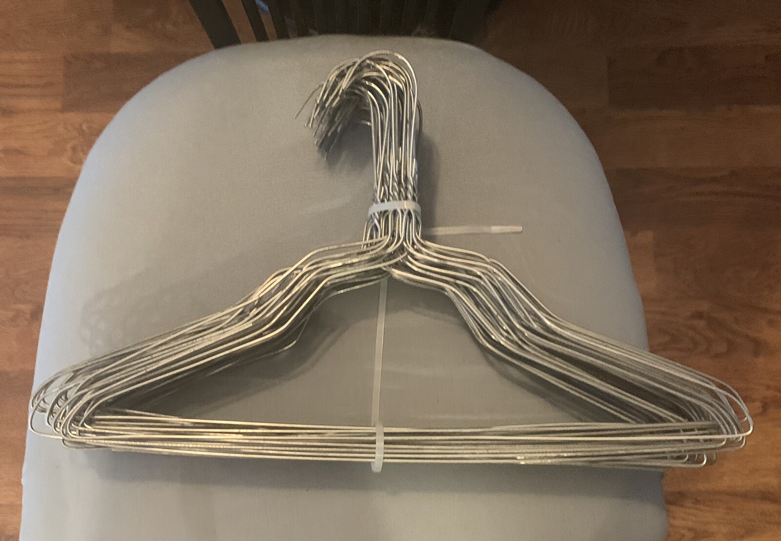 50 Strong Silver Metal Steel Wire Hangers Shirt Clothes Size 15 1/2 inch