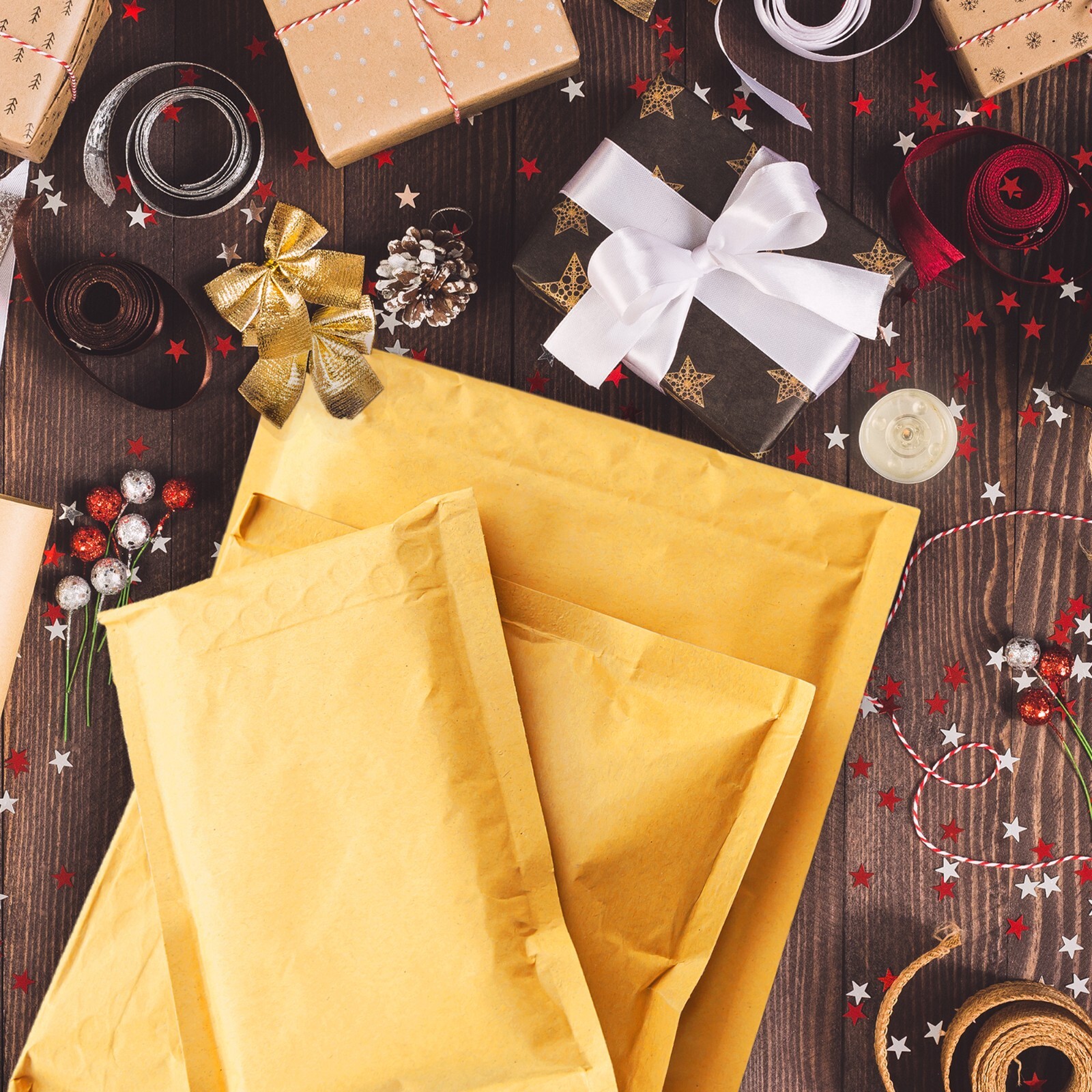 Yens® 500 #000 4x8 Kraft Bubble Padded Envelopes Mailers Inner 4 X 7