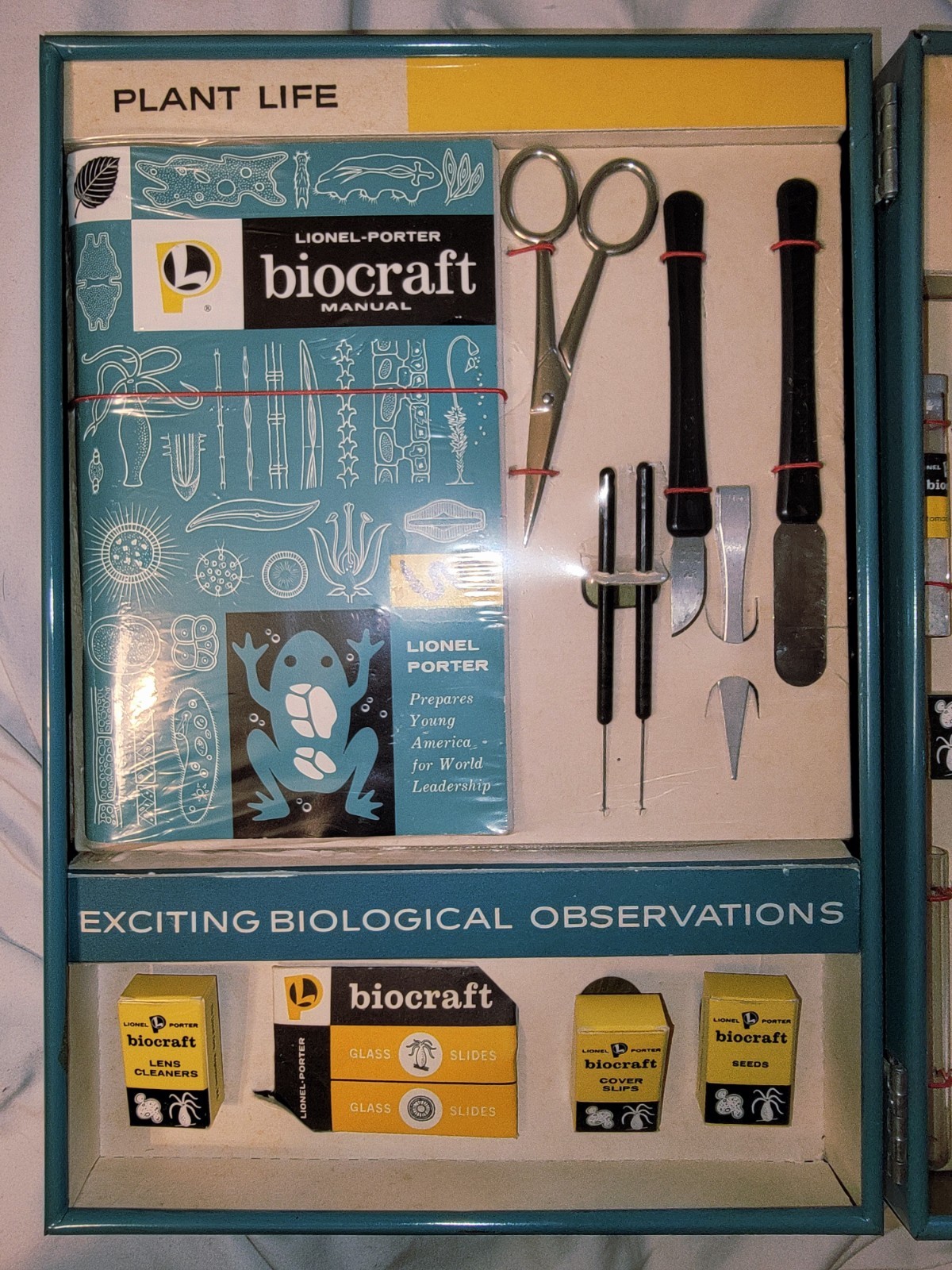 1960s LIONEL-PORTER BIOCRAFT BIOLOGY LAB. BRAND NEW, UNUSED *RARE* 3 SECTIONS!