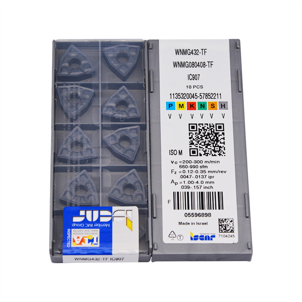 2pack ISCAR WNMG080408-TF WNMG432-TF IC907 New Carbide Inserts CNC blade