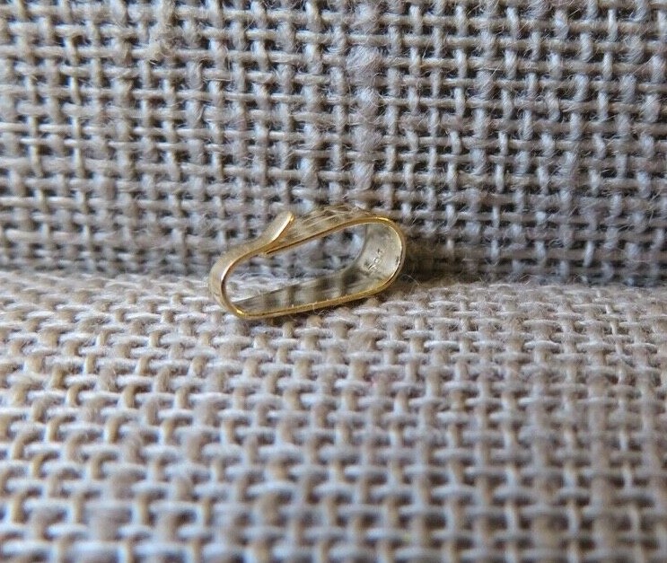 Medium 14k Solid Y. Gold Locket-Bail Clasp Bail Connector Snap-on Bail 7.7x2.5mm