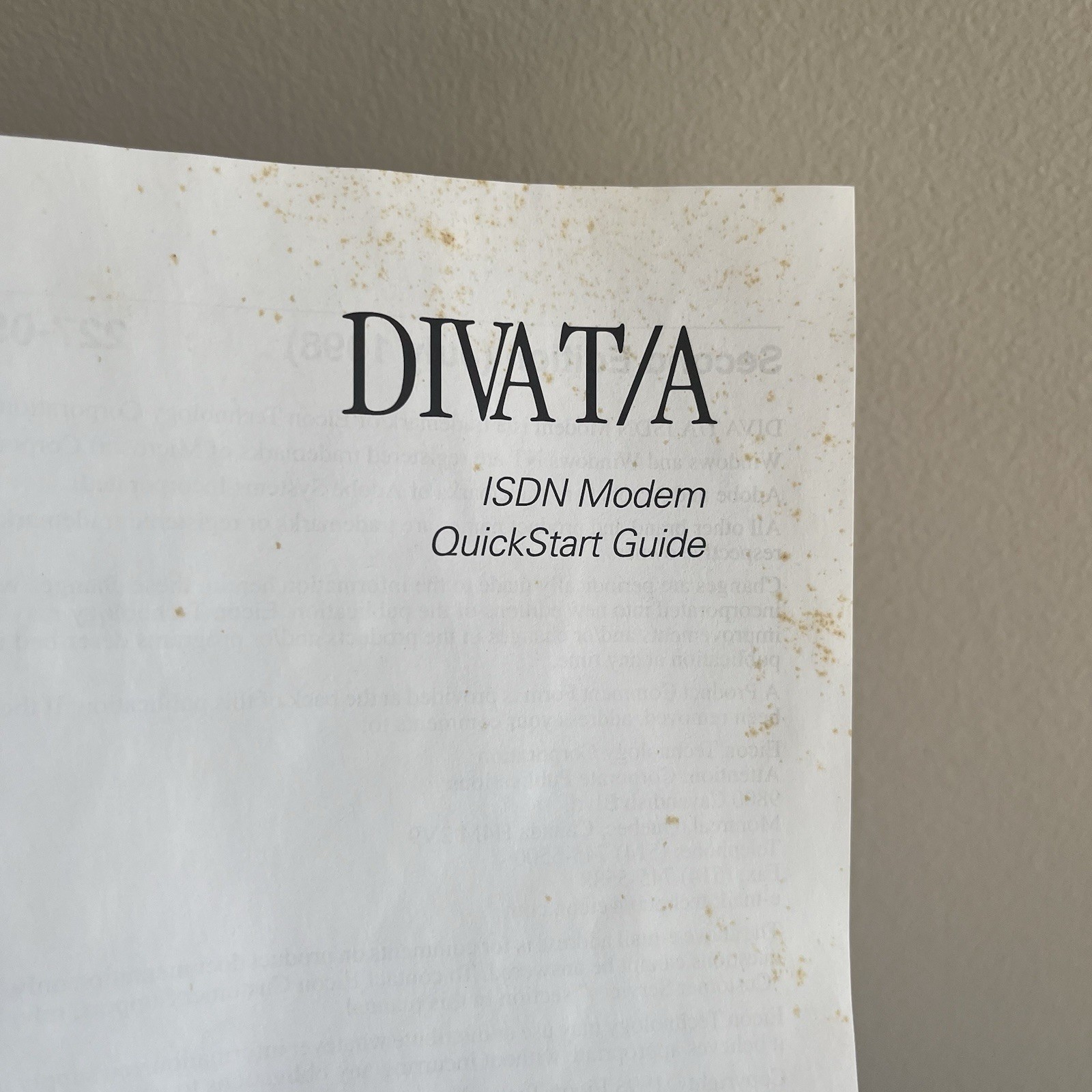 Eicon Technology DIVA T/A ISDN Modem External Vintage