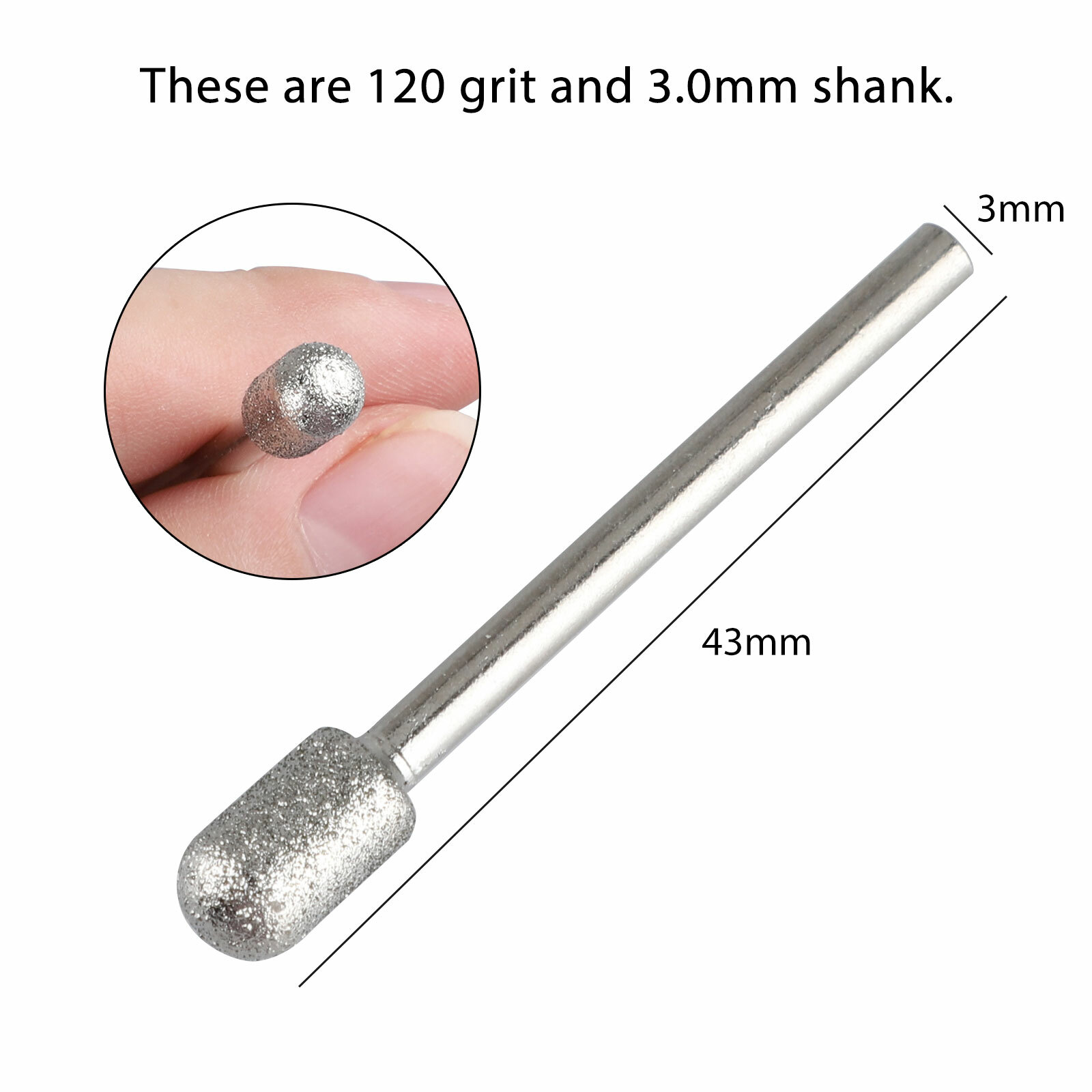 20pcs Diamond Burr Set Drill Bits Mini Drill For Dremel Rotary Tool Accessories