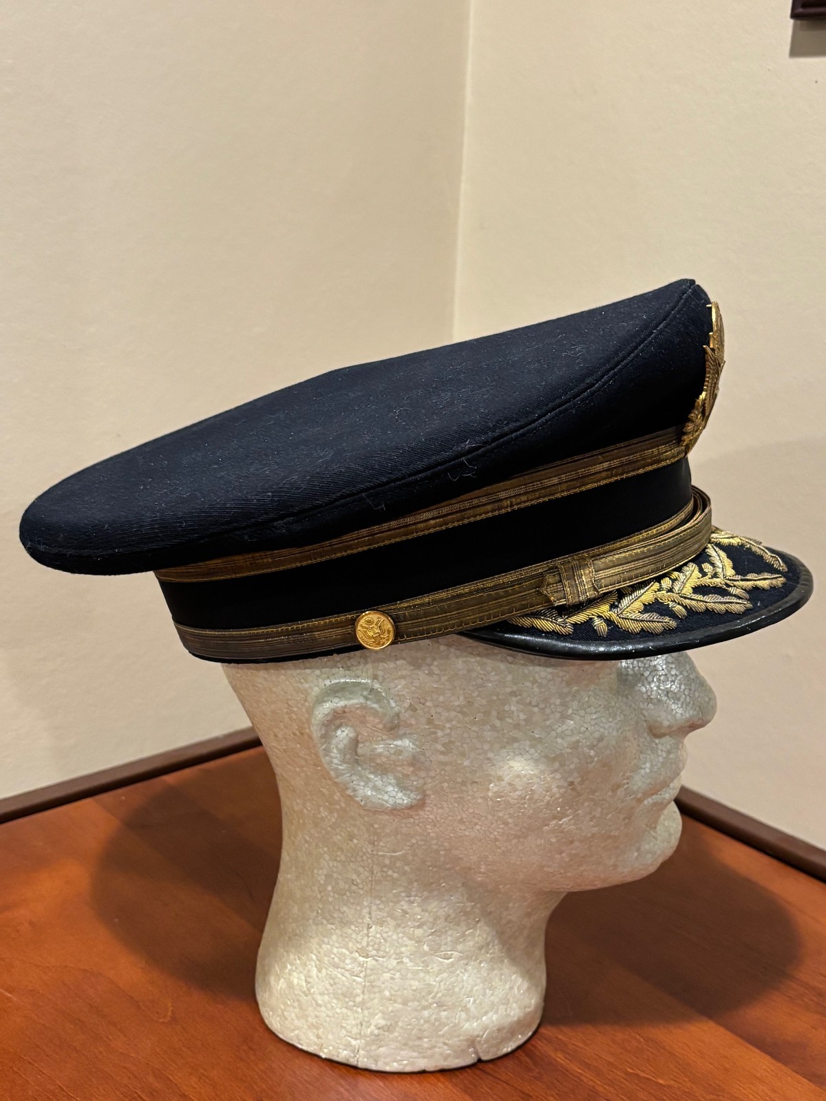 WWII ERA US ARMY CHAPLAIN DRESS & SERVICE VISOR HAT CAPS IDENTIFIED NAMED + MORE