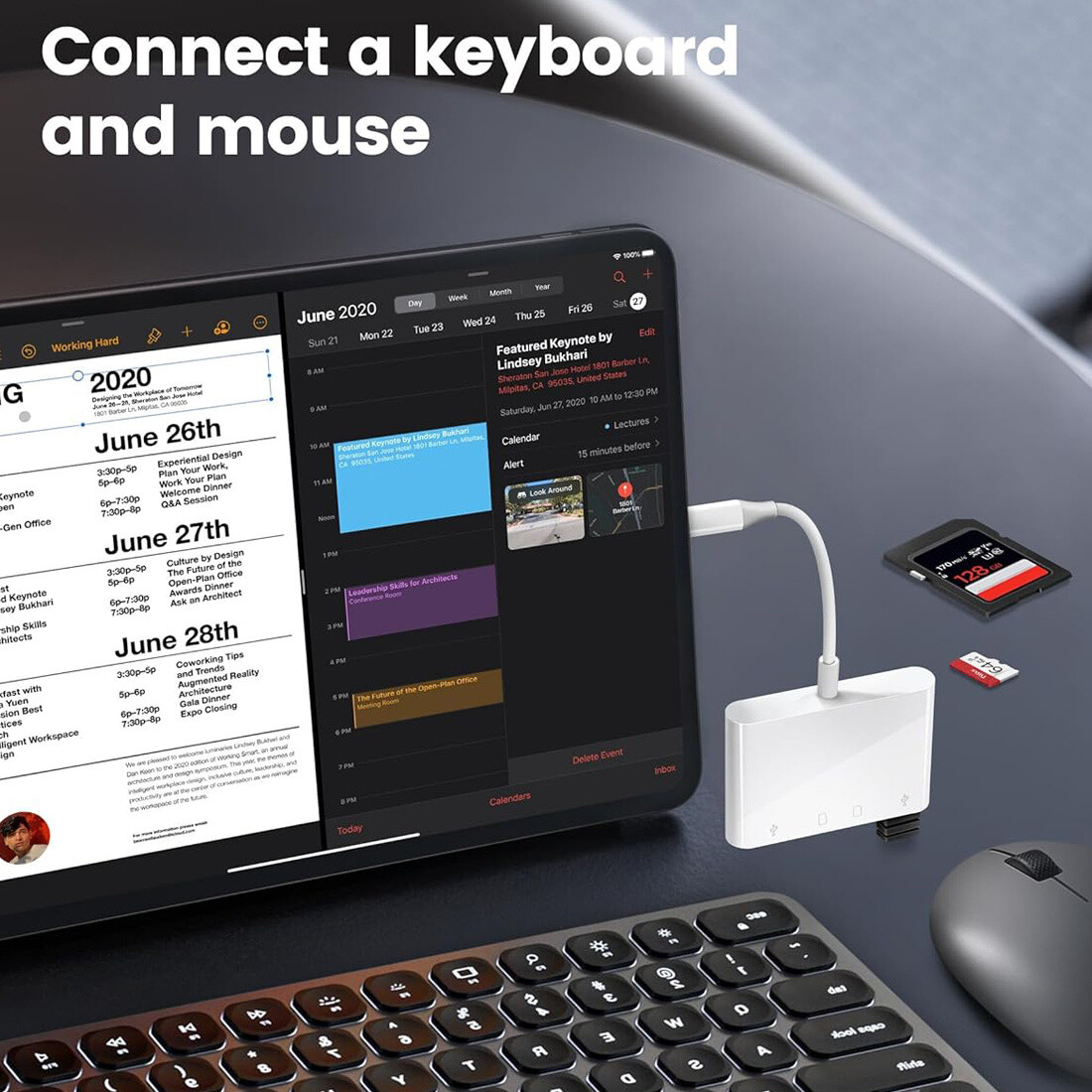 For iPhone15 Pro Max/iPad/Samsung USB Stick SD TF Card Reader Type C OTG Adapter