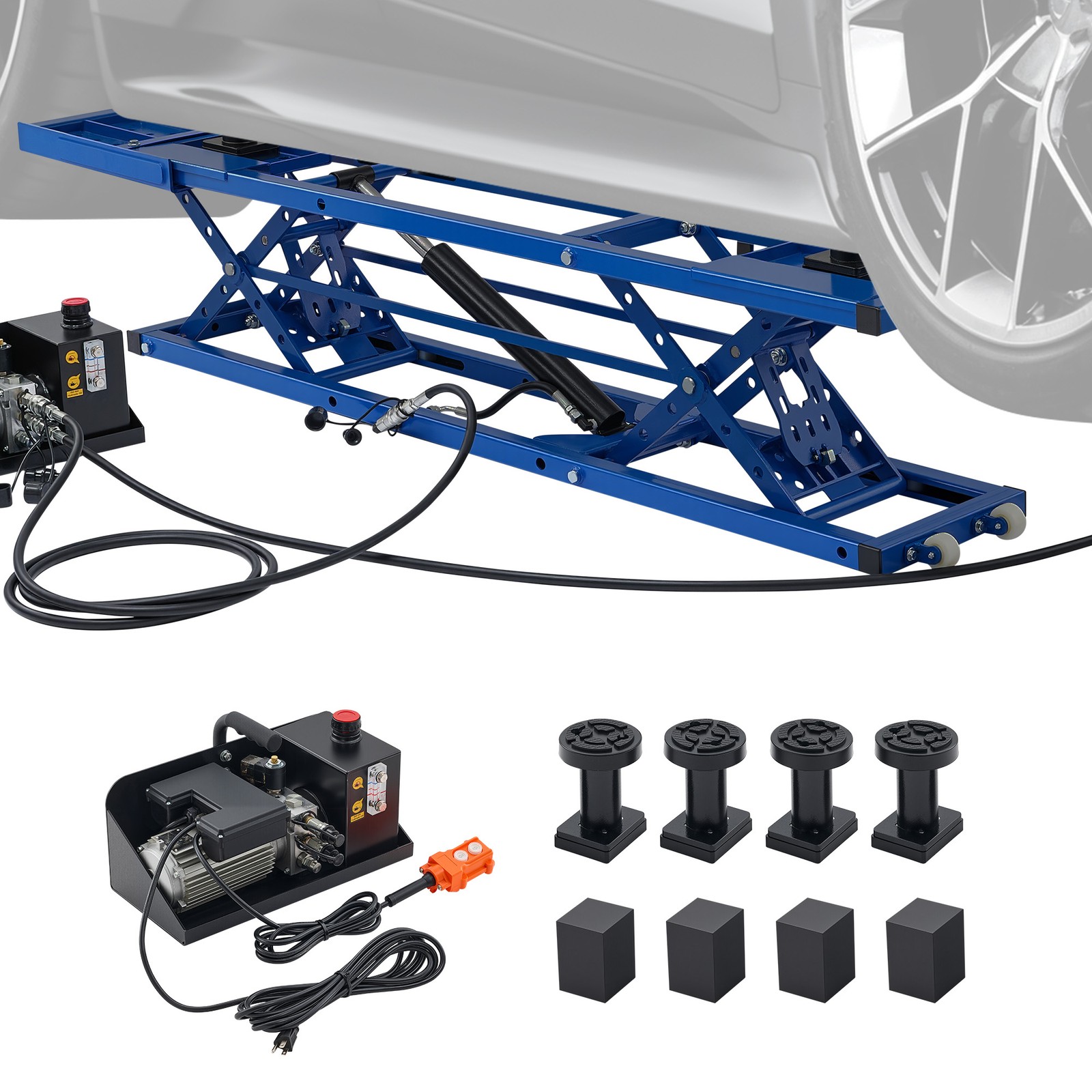 OMT 7000lb Automotive Mid Rise Scissor Auto Car Lift Garage Tool Auto Repair