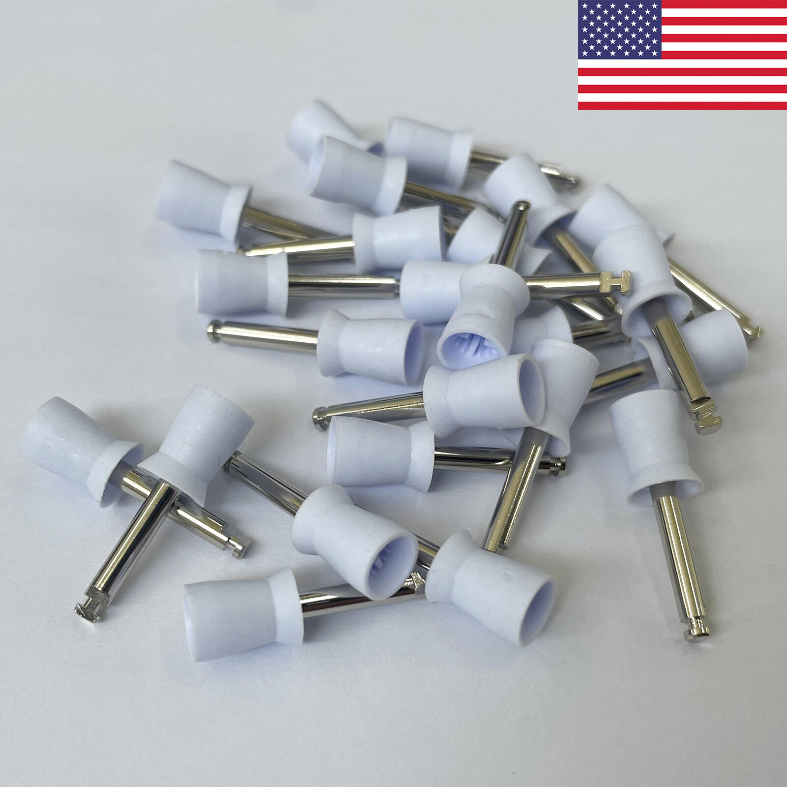 100pcs Dental Polishing Polish Cups Prophy Cup Latch Type Brush Rubber SJ