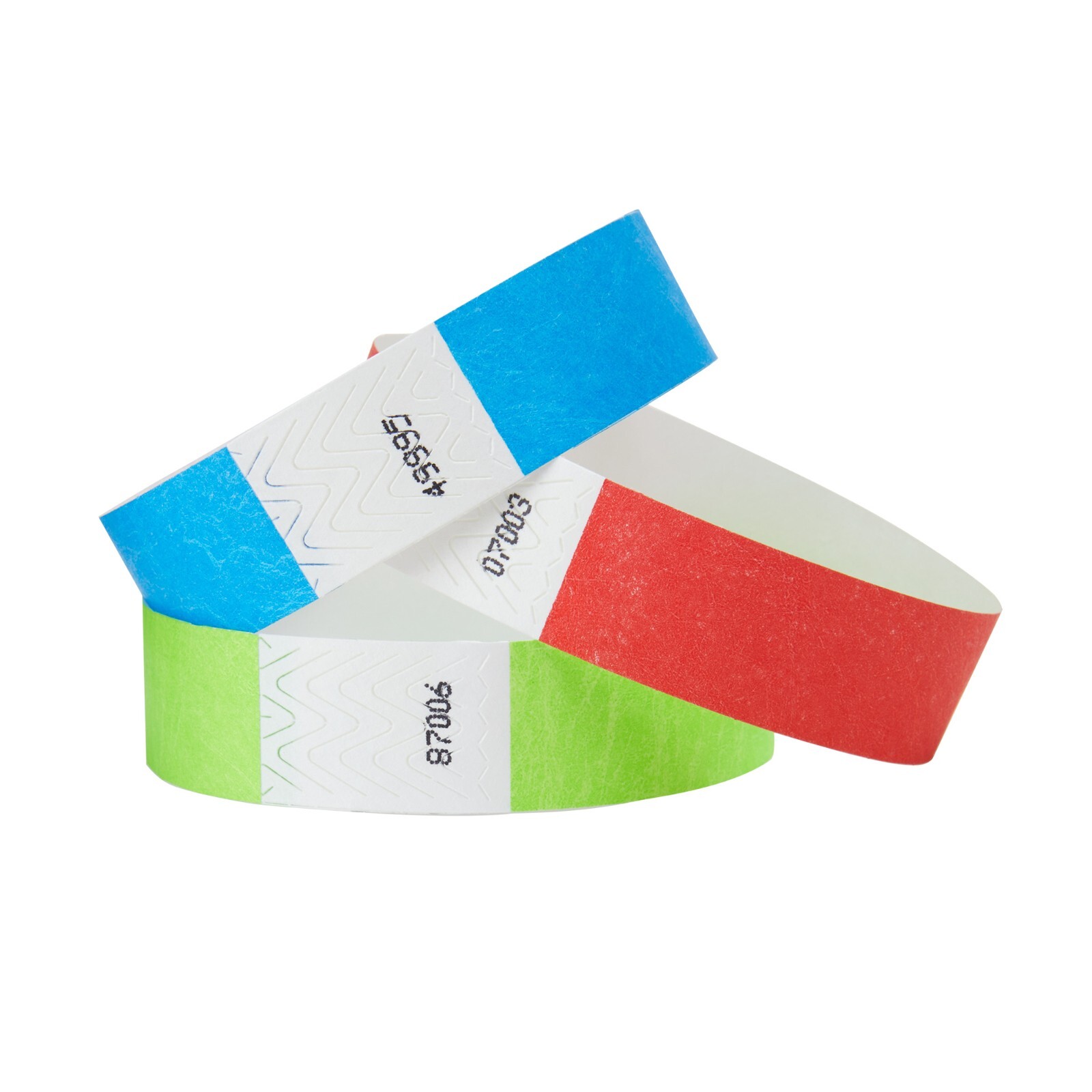 100, 500, 1000 Count - 3/4" Paper Armbands-Choose Your Color - Clubs, ID Bands