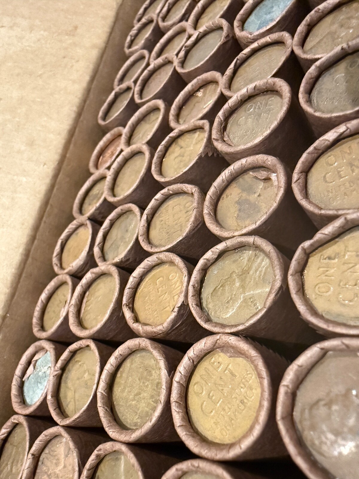 Brown wheat penny roll lincoln cent unsearched mixed dates mint marks sale lot