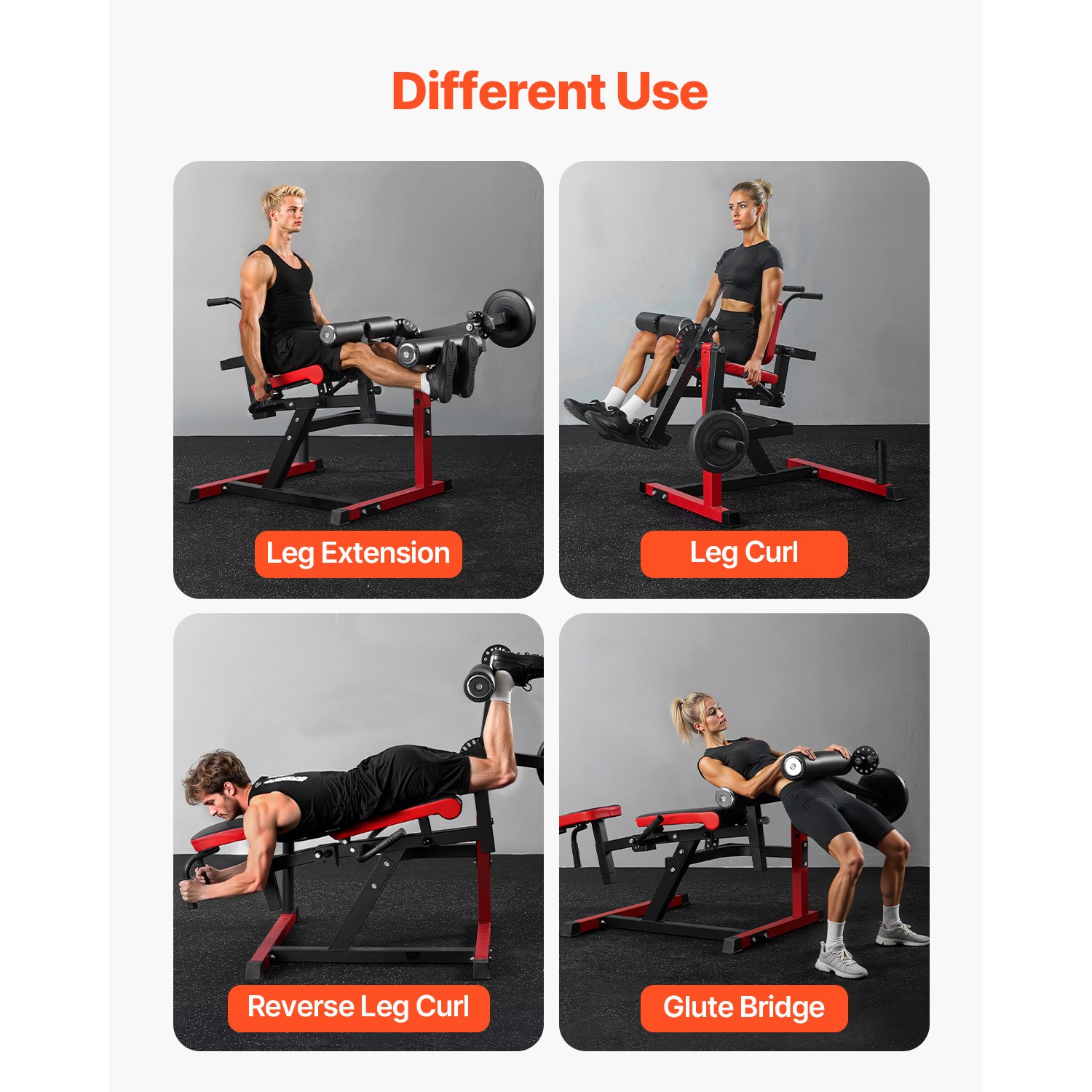 Uimoso Seated Leg Curl and Extension Machine for Thighs, Supports Up to 550 lbs