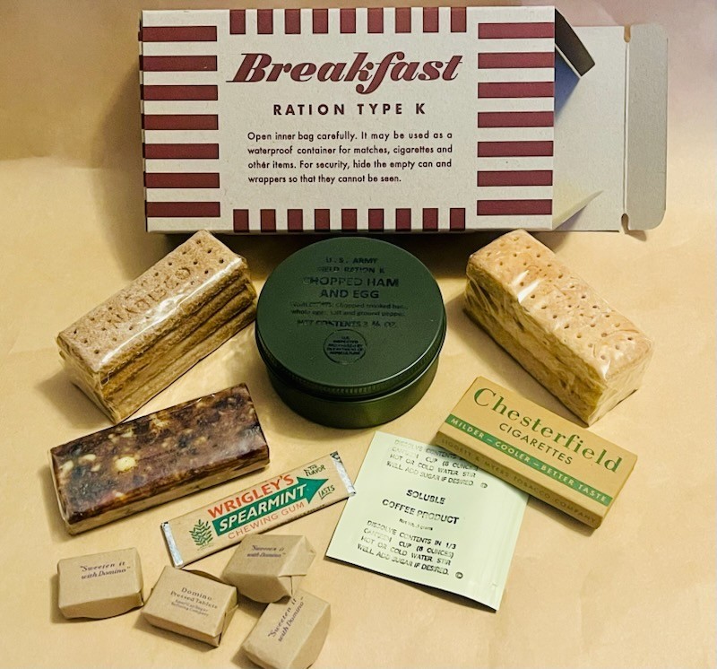 Complete Edible Late War Morale K Ration -Your Choice Breakfast Dinner or Supper