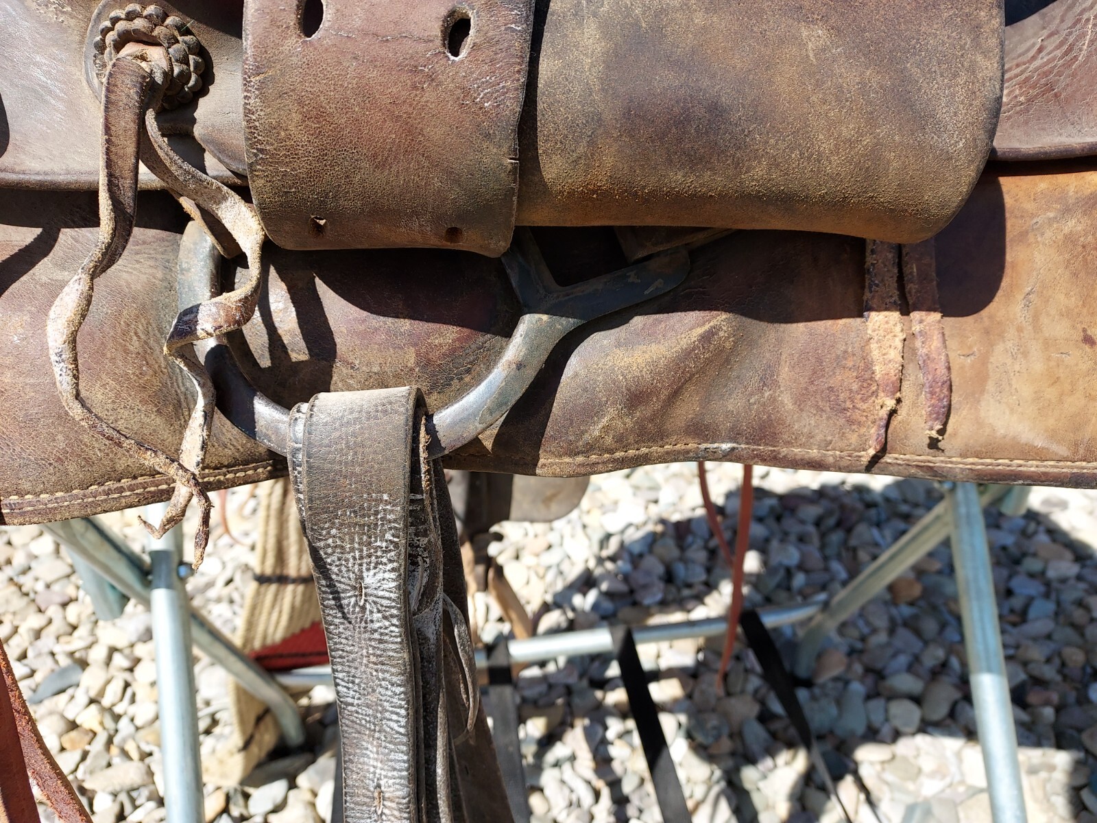 Antique Joseph Sullivan Fort Benton Montana - Saddle - Square Skirt - 13" seat