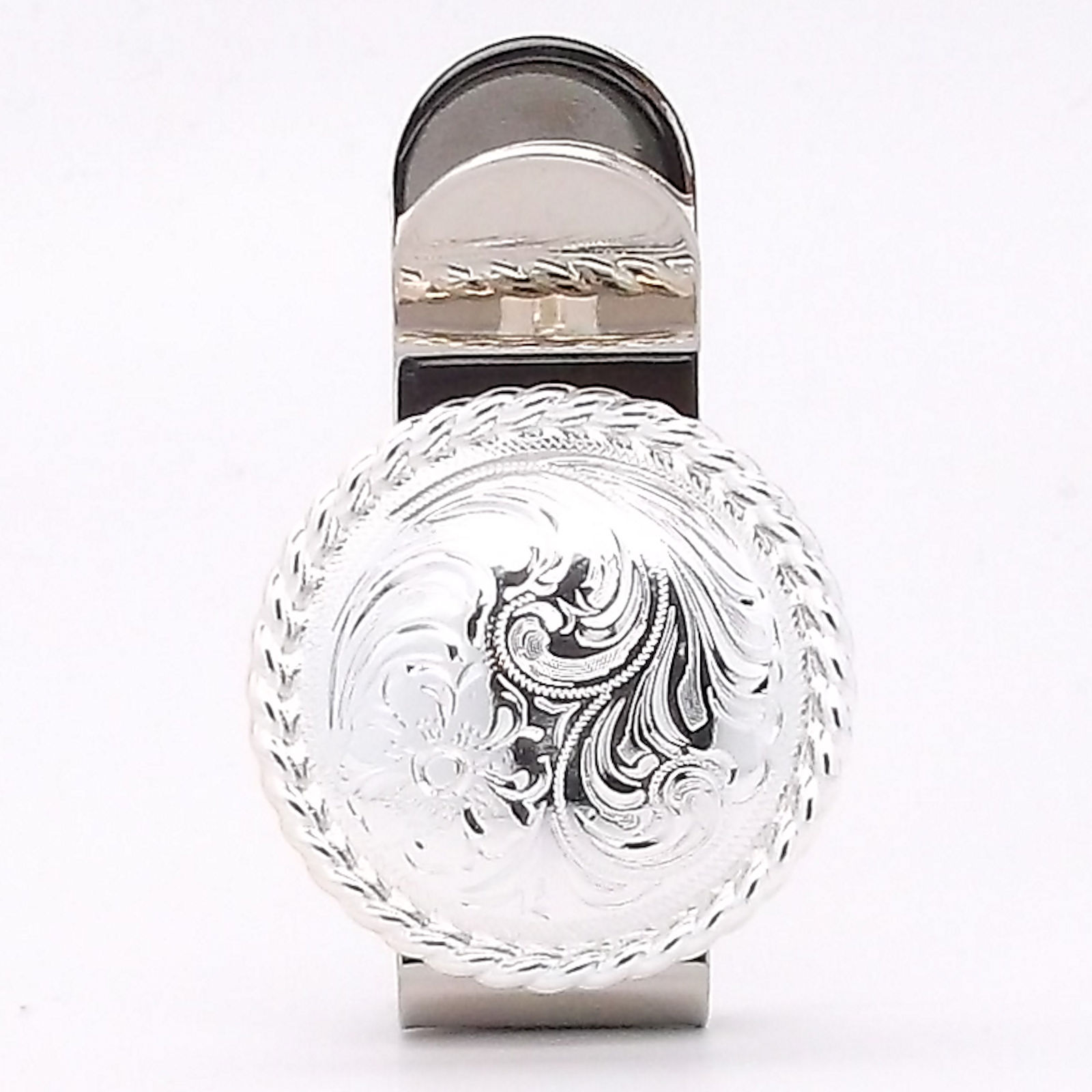 Money Clip with Concho Screw Nickel Plated 1242-02 by Stecksstore