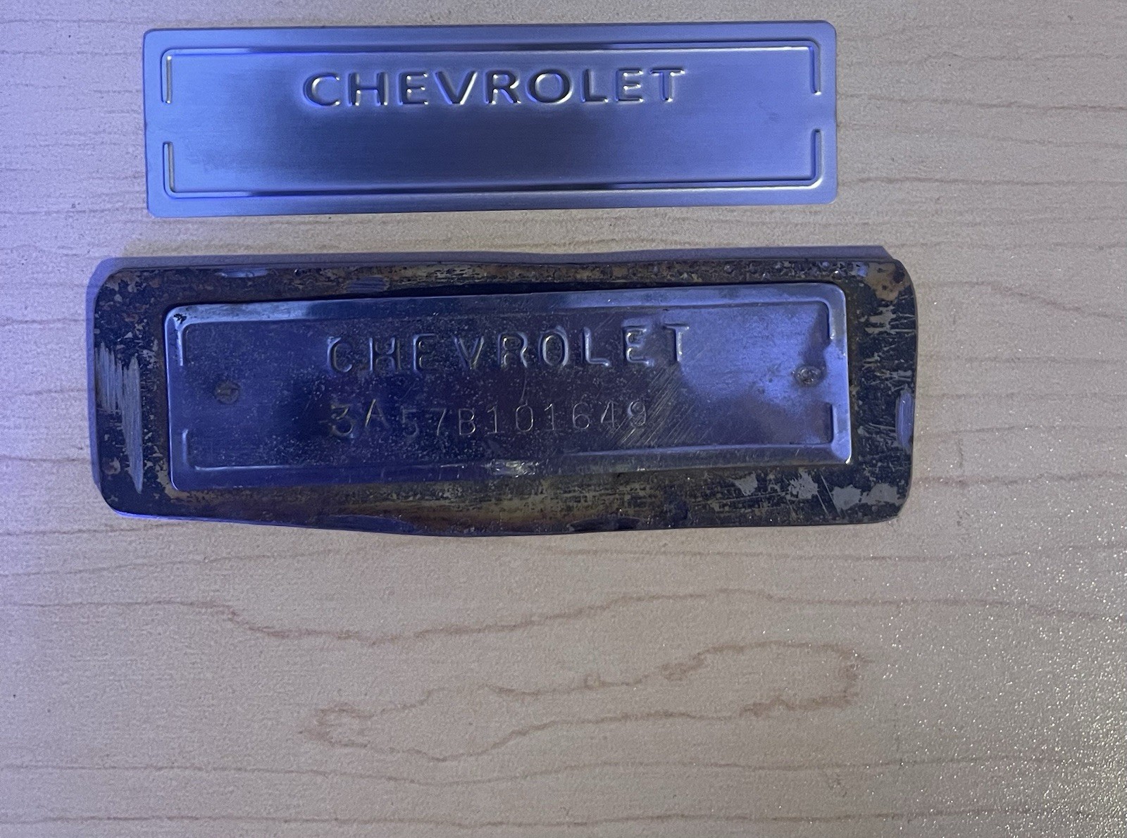 CHEVY CHEVROLET DOOR DASH TAG DATA SERIAL NUMBER PLATE *Stamped w/ Your Number*