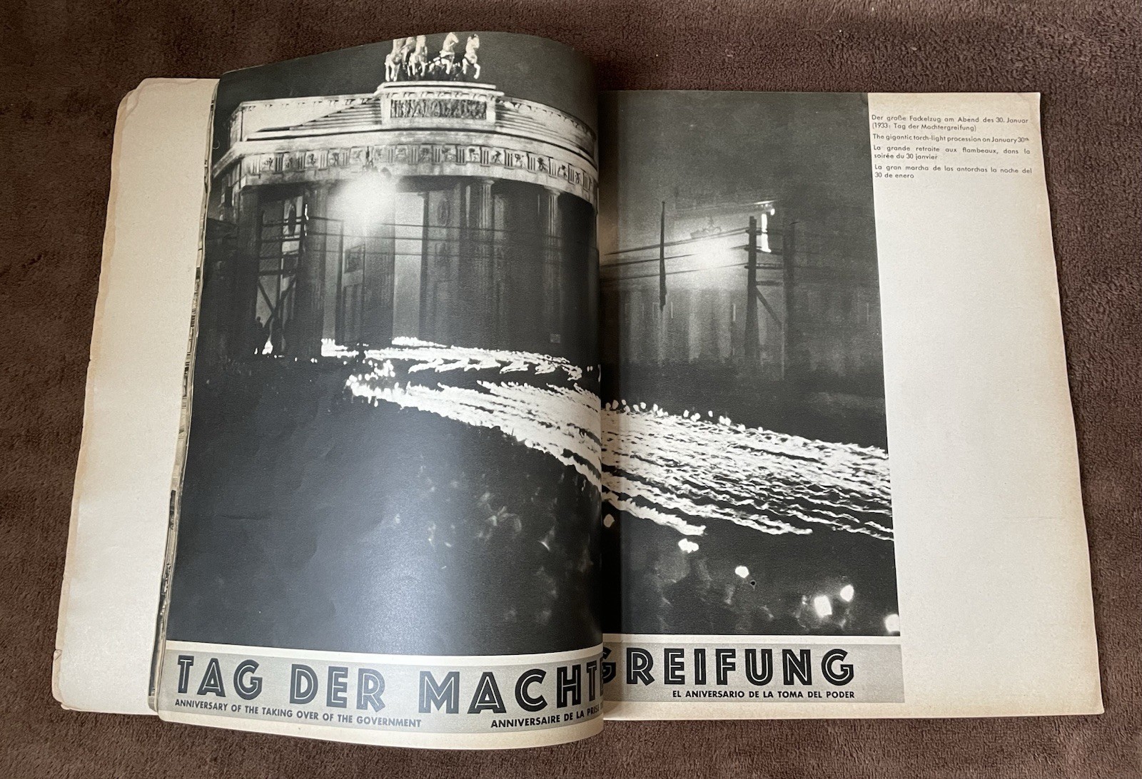 Original Heinrich Hoffman 1936 Berlin Olympics Photo Book - Nazi Party Leaders