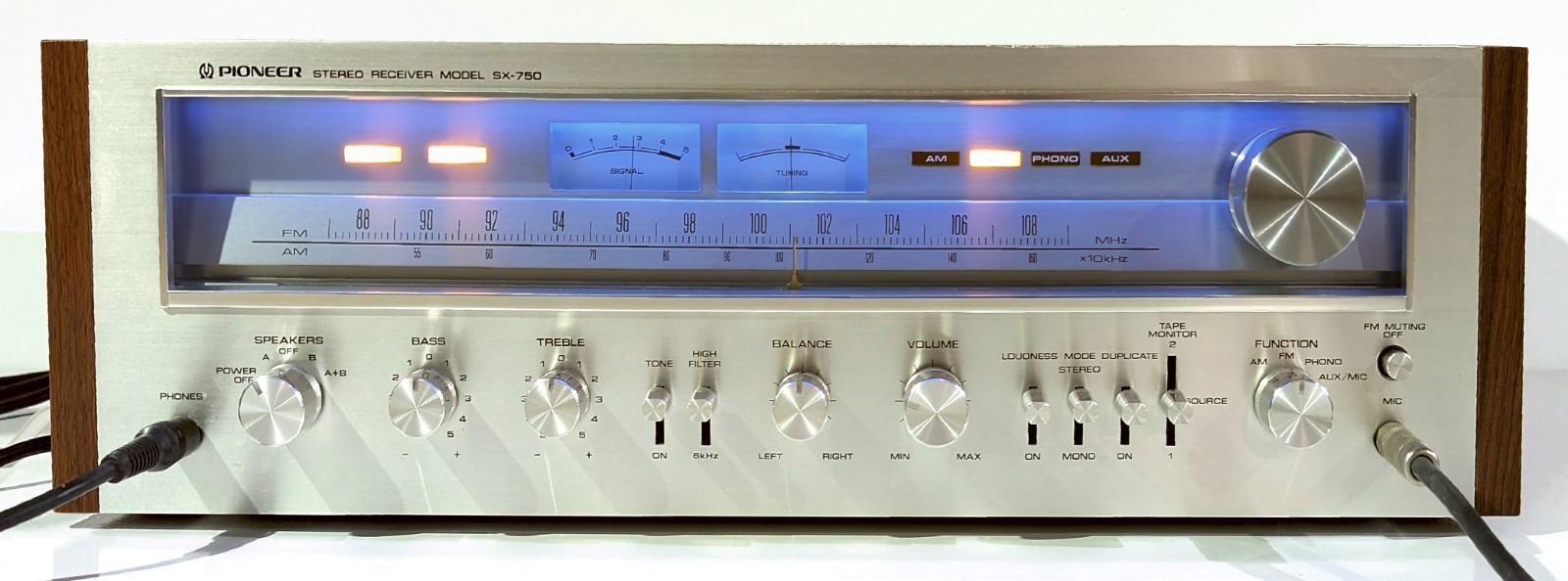 🔥【PRO SERVICED】Pioneer SX-750 Stereo 100W Receiver!~XSTR/CAP/LED MODS💥GUARANTY