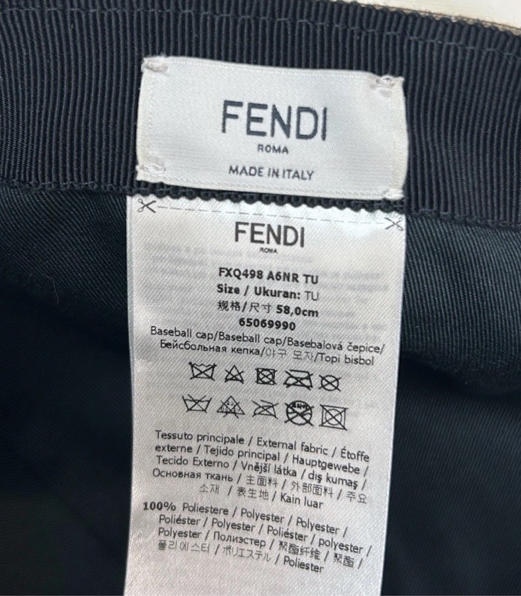 FENDI FF Monogram Canvas Baseball Hat FXQ498