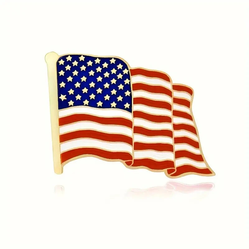 High Quality American Waving Flag Lapel Pins - Patriotic USA