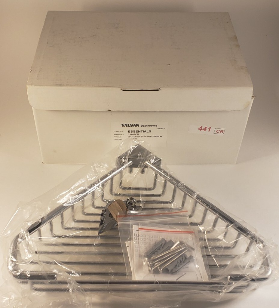 Valsan - Medium Corner Soap Basket - 53441CR Essentials Polished Chrome