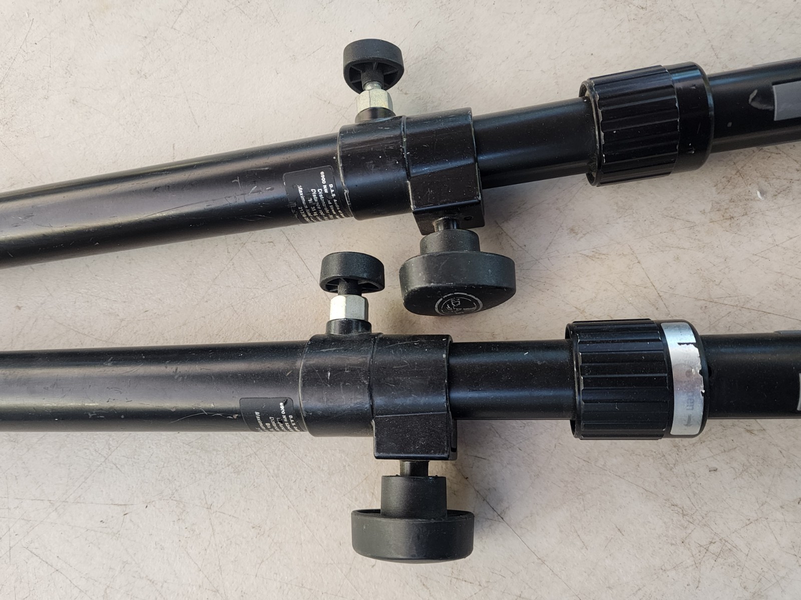 2-DAS DAS-TSP-1 Branded Telescoping Steel Ring Lock Subwoofer Speaker Poles Used