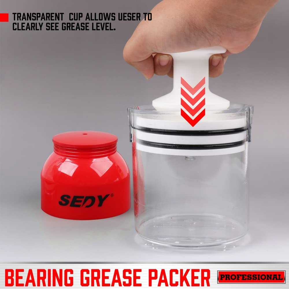 Premium Bearing Packer Kit - Effortlessly Flushes Old Grease and Repacks Wheel
