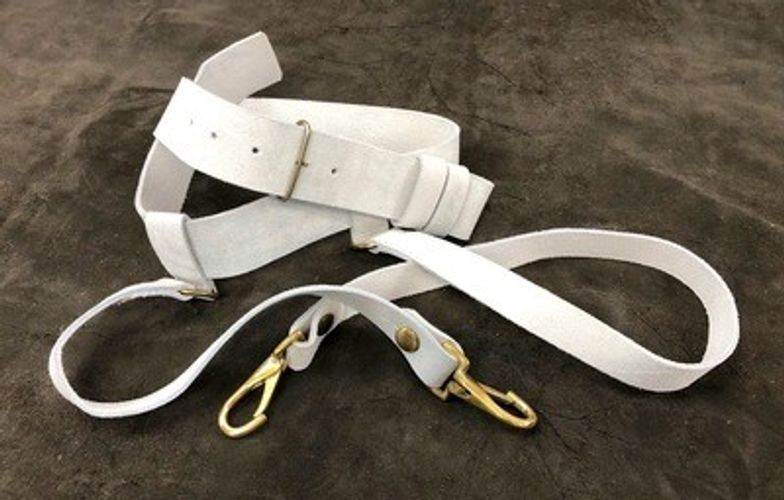 White Buff Leather Officers / Mounted Services Sword Belt