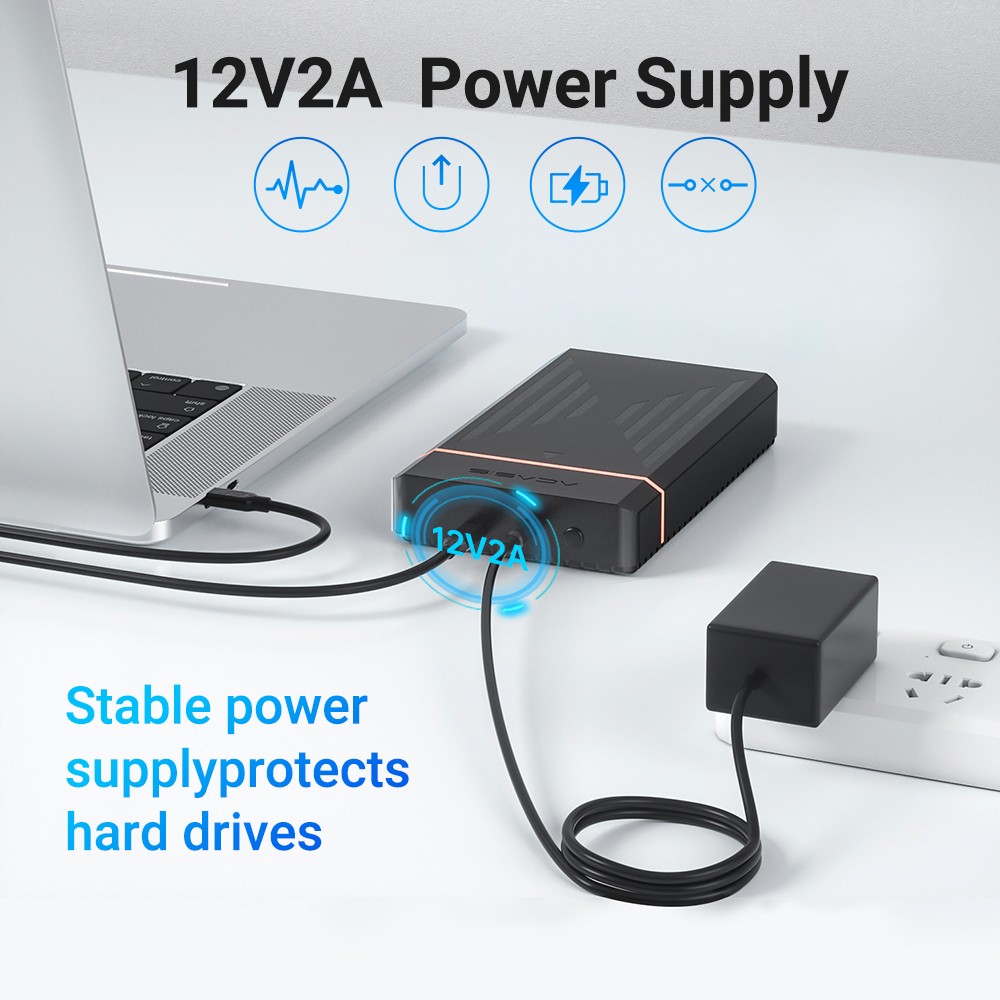 Acasis 2.5/3.5 Inch Plastic USB 3.0 to SATA Hard Drive Enclosure