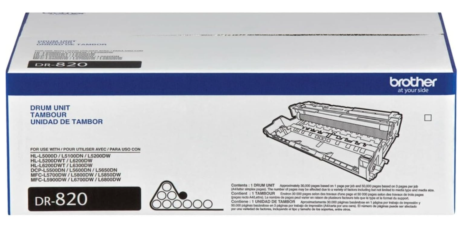 ✅Brother DR820 Genuine Drum Unit 30,000 Pages, Black ✅SEALED BOX ✅