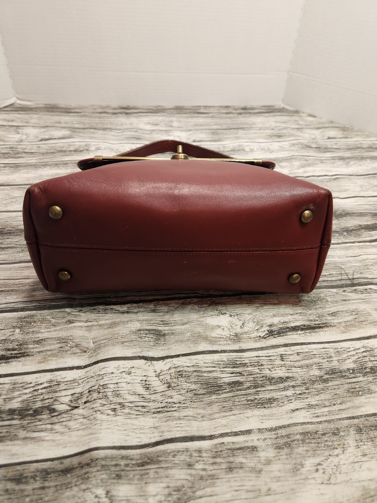 Vintage Etienne Aigner Handmade Oxblood Leather Purse 1980's