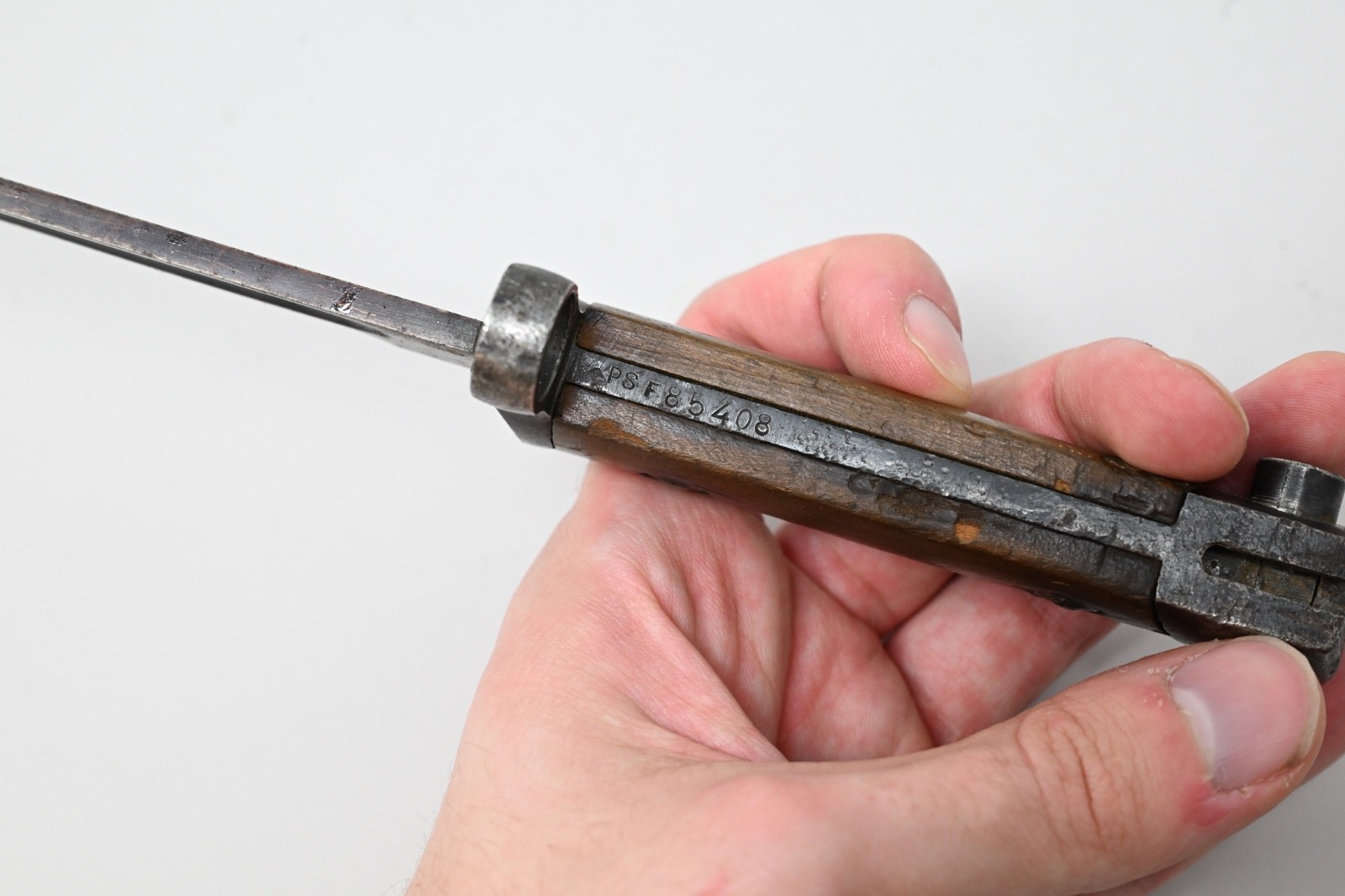 WWII Italian M38 Carcano Fixed Bayonet Original with Scabbard Numbered 1940s