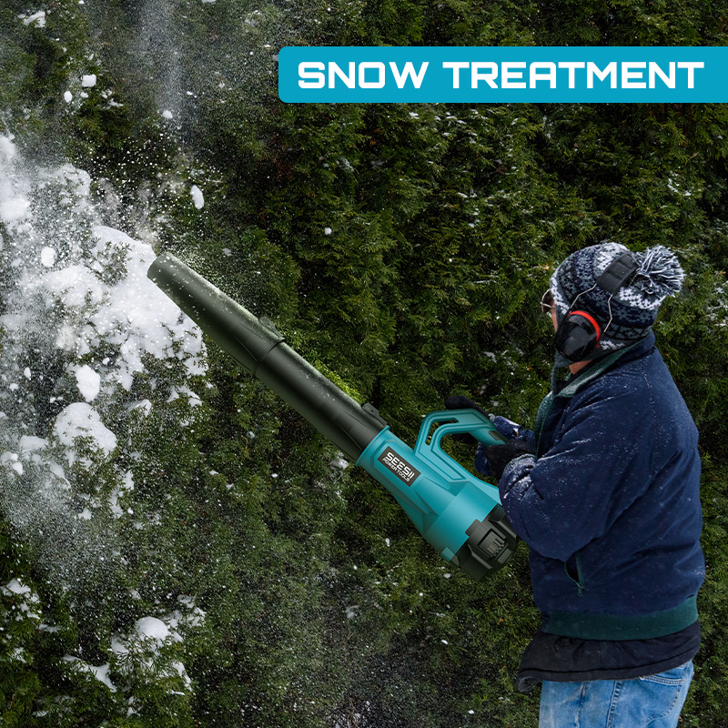 SEESII Cordless Leaf Blower 780CFM/400MPH & Variable Speed Levels 2 x 4000mAh