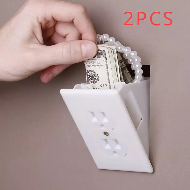 2PCS Hidden Wall Safe Security Electrical Outlet Keys Vault Secret Hide Valuable