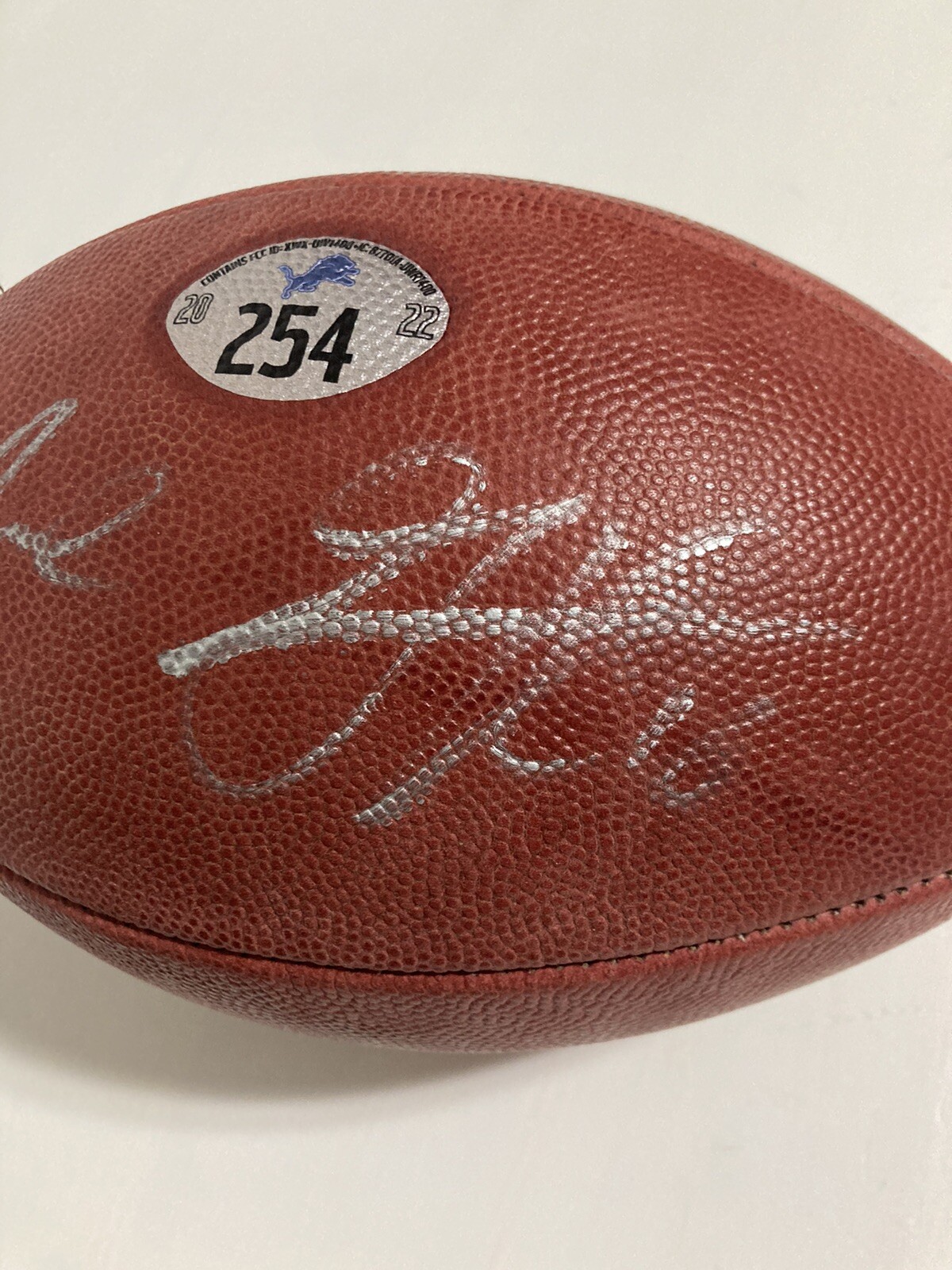 2022 Detroit Lions Game Issued NFL Football #254 Signed Jared Goff