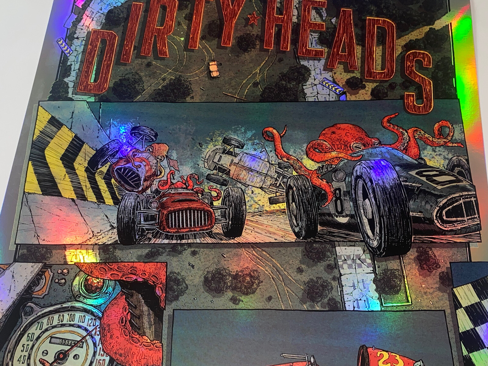 Dirty Heads Poster Raleigh NC Red Hat Amp 2023 S/N Silkscreen Official *FOIL* #d