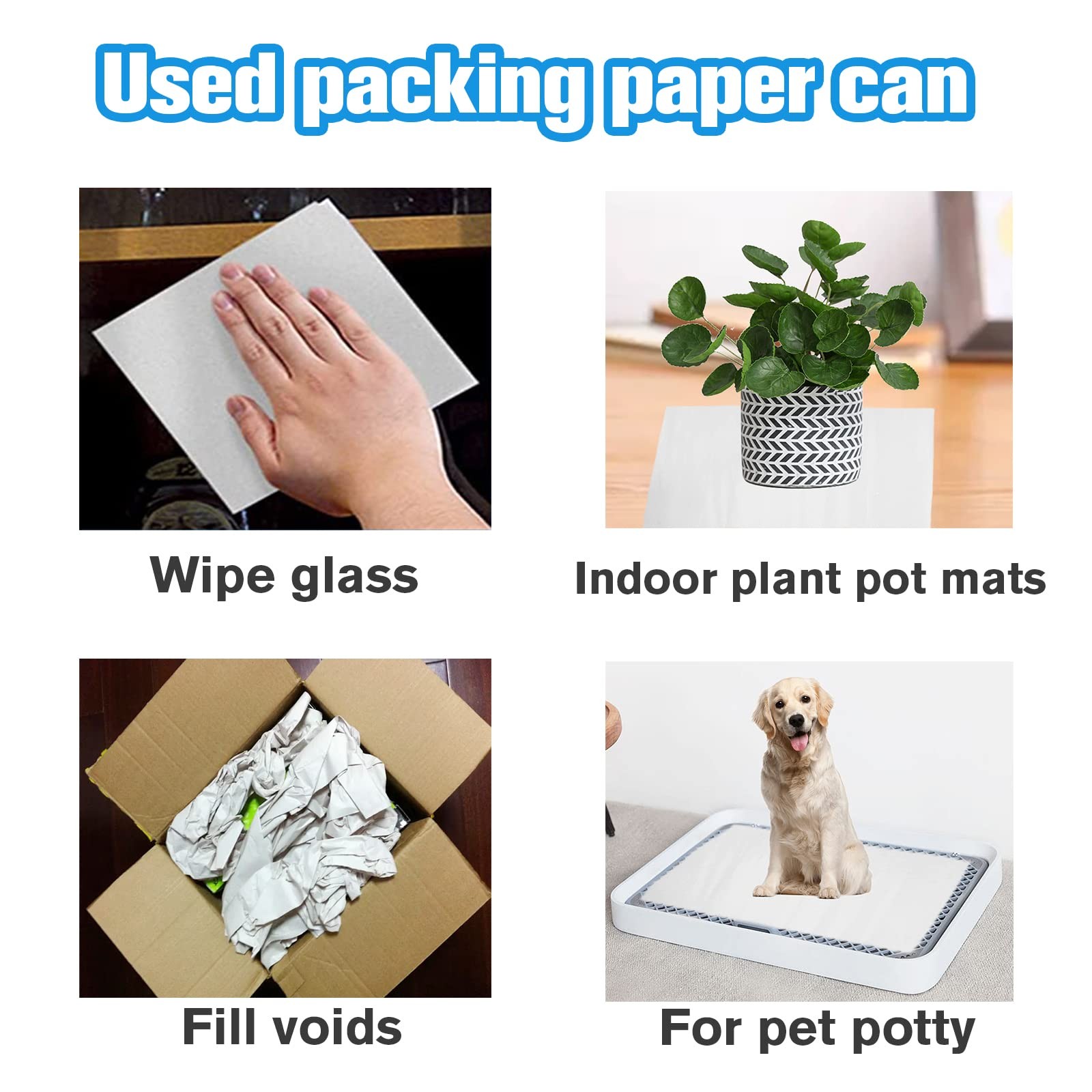 Packing Paper for Moving, Newsprint Packing Paper Sheets for Shipping Transpo...