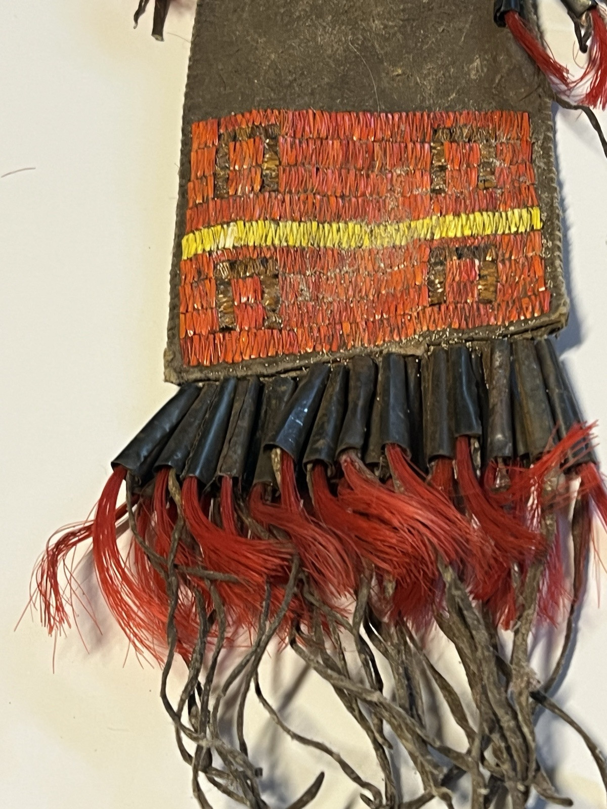 Antique Native American Indian Quilled Sheath & Knife; Late 1890's; Lot #A2