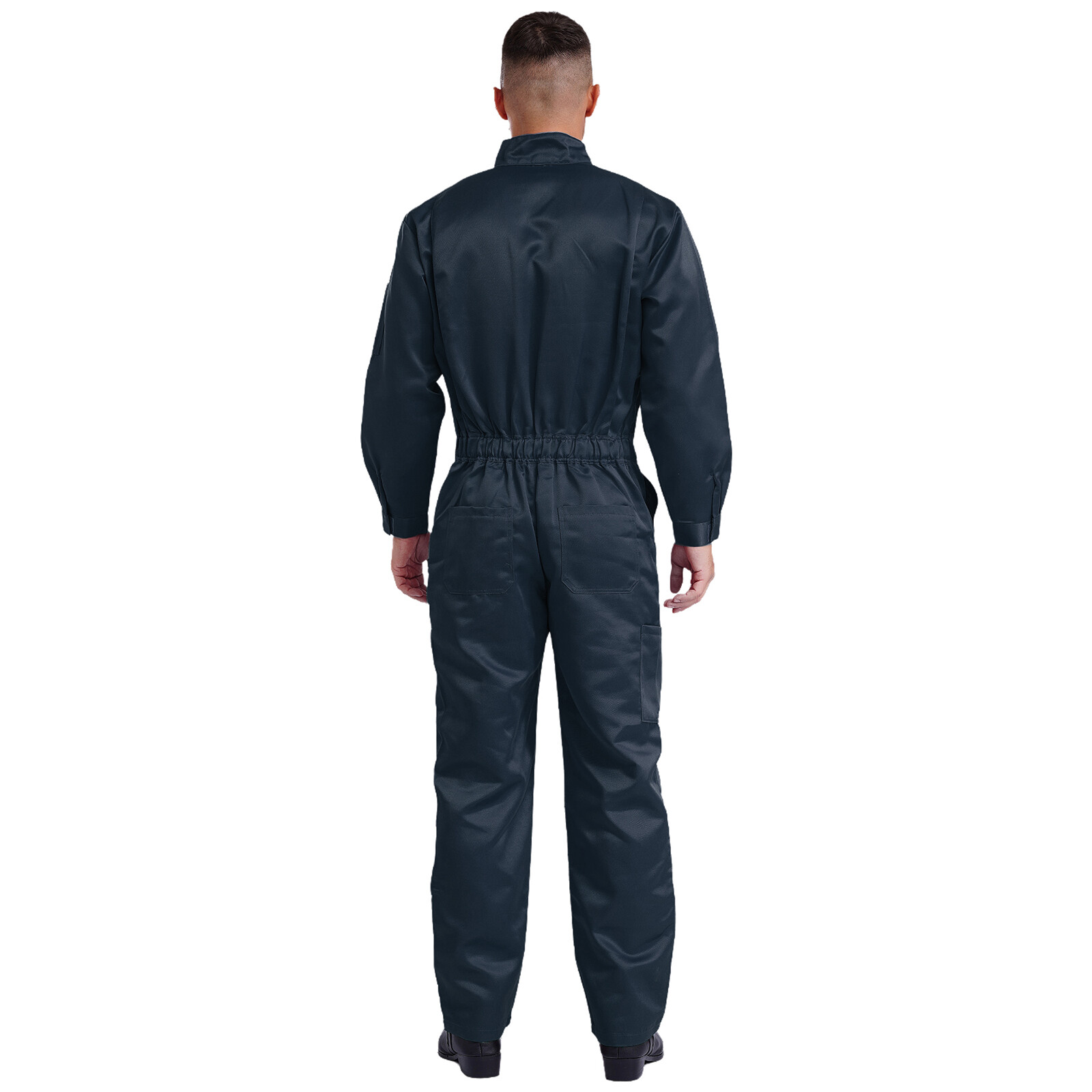 US Men's Cotton Work Coveralls Long Sleeve Dustproof Multiple Pockets Romper