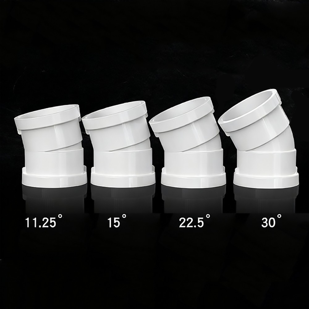 PVC Drain Pipe Coupling Connector Plumbing Fitting Elbow Various Angles / Size