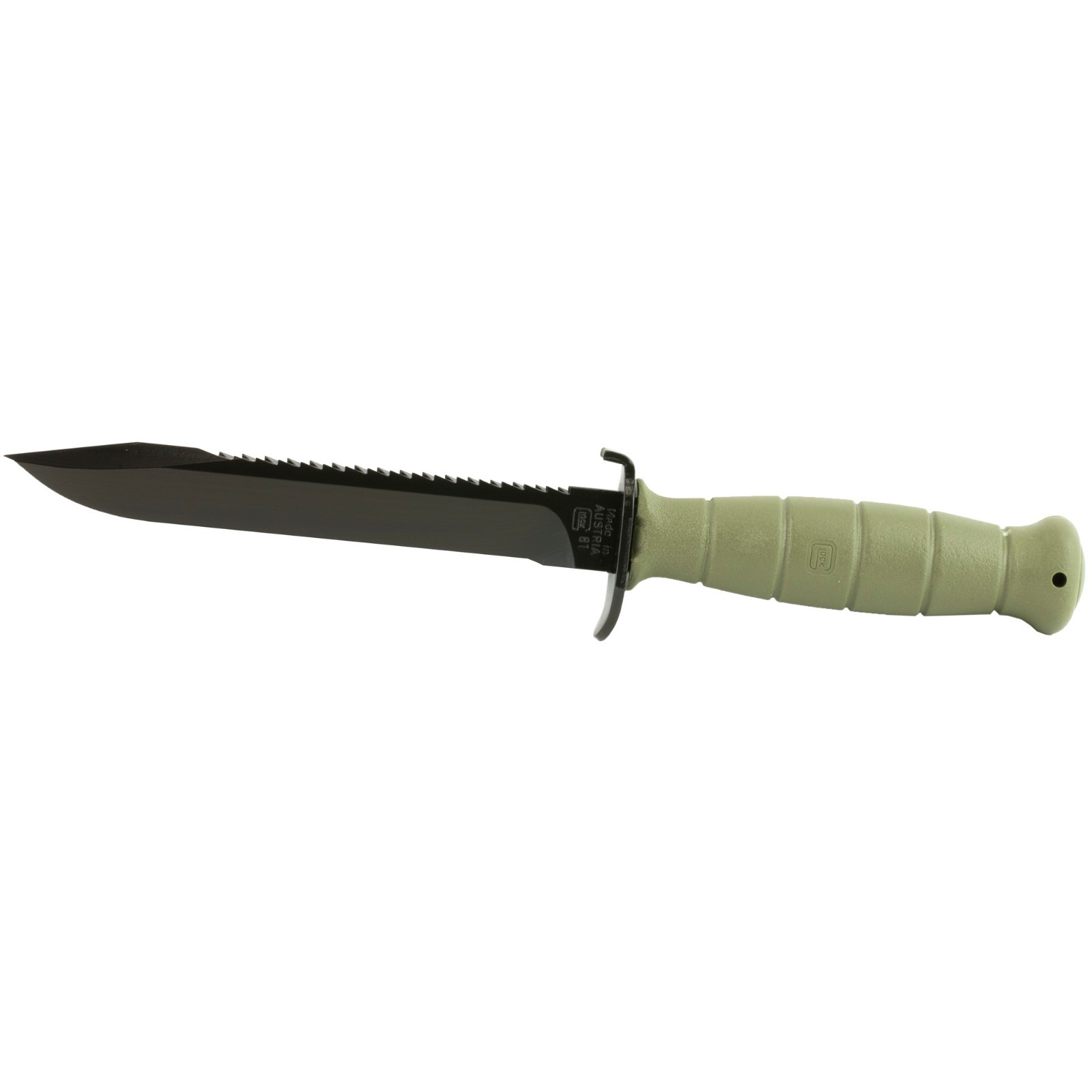 GLOCK OEM Field Fixed Blade Survival Knife with Saw & Sheath - Green (KG039181)