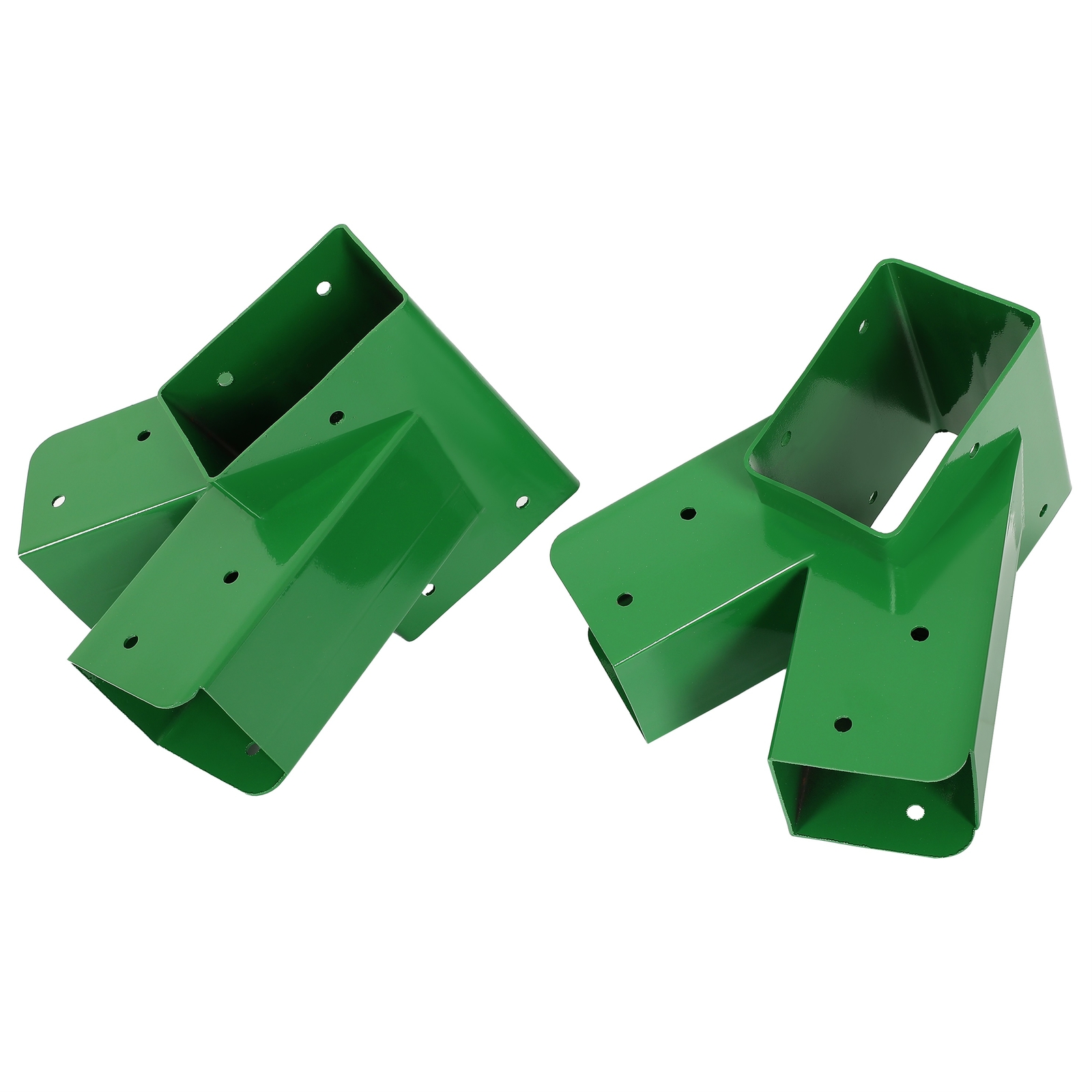 (Set of 2) Brackets 1-2-3 A-Frame Swing Green Powder-Coated Heavy Duty Steel