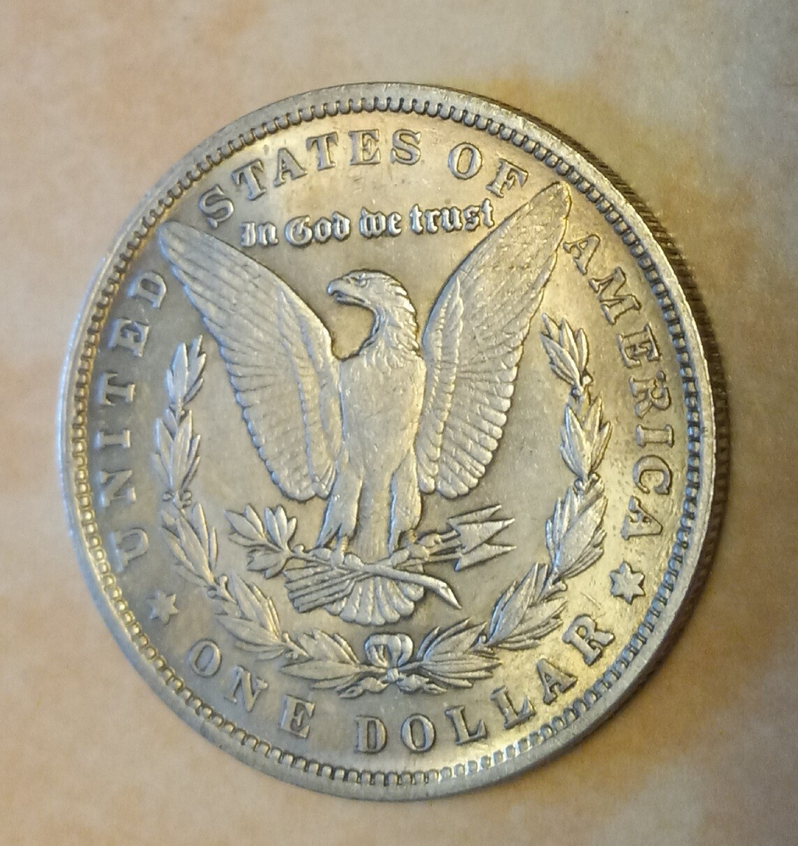 Creepy WIZARD With Skull & Castle Coin Token Dollar size Nice details Horror