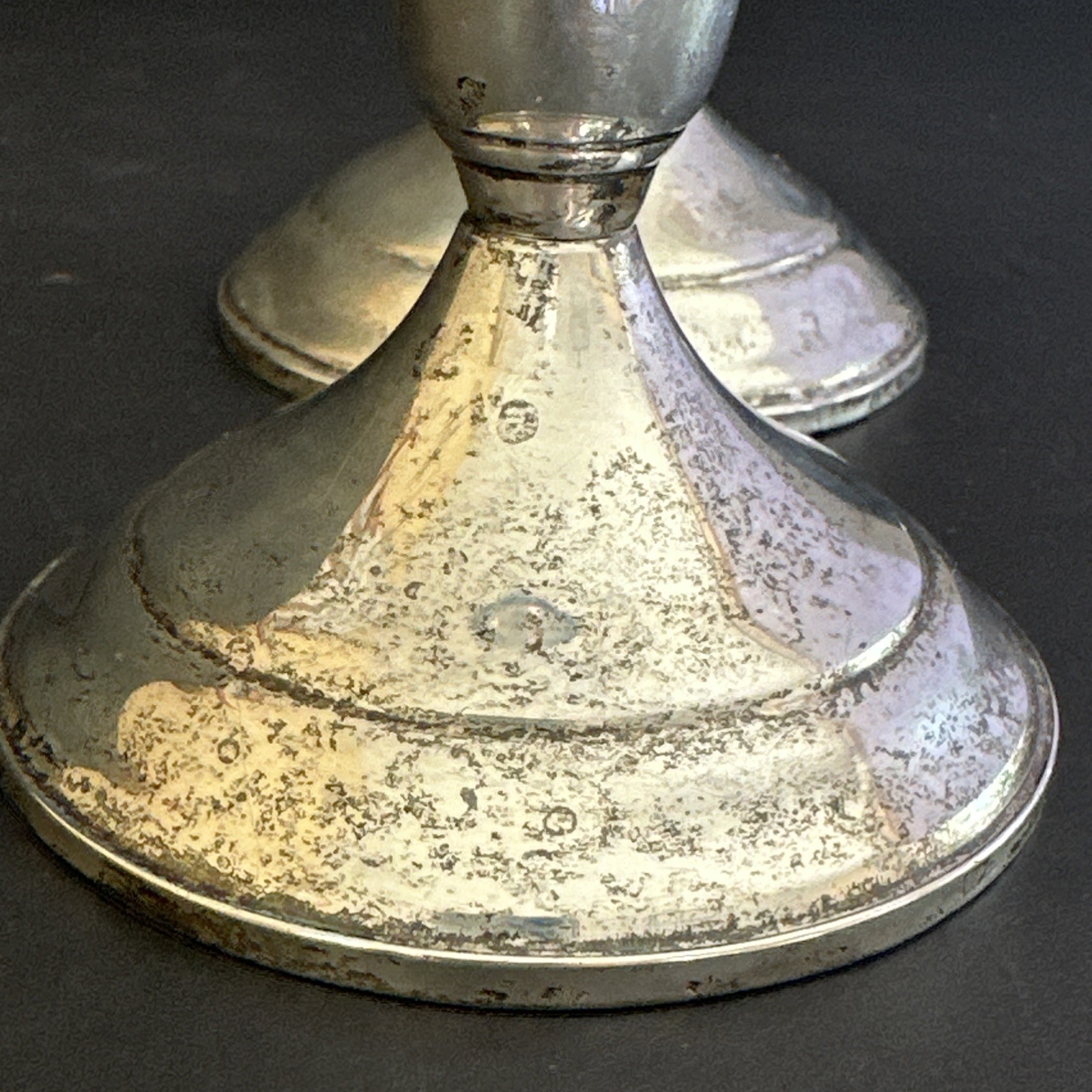 Pair Towel weighted Sterling Silver Candlesticks Candleholders Classic